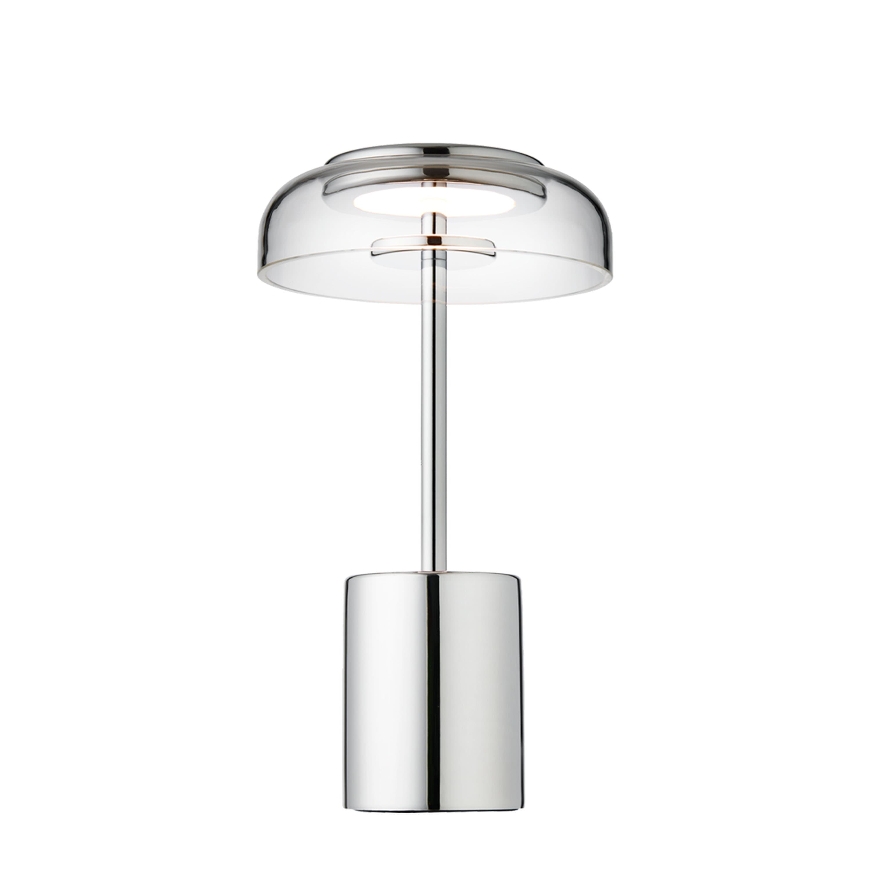 Blossi Table Lamp Chrome/Clear Small