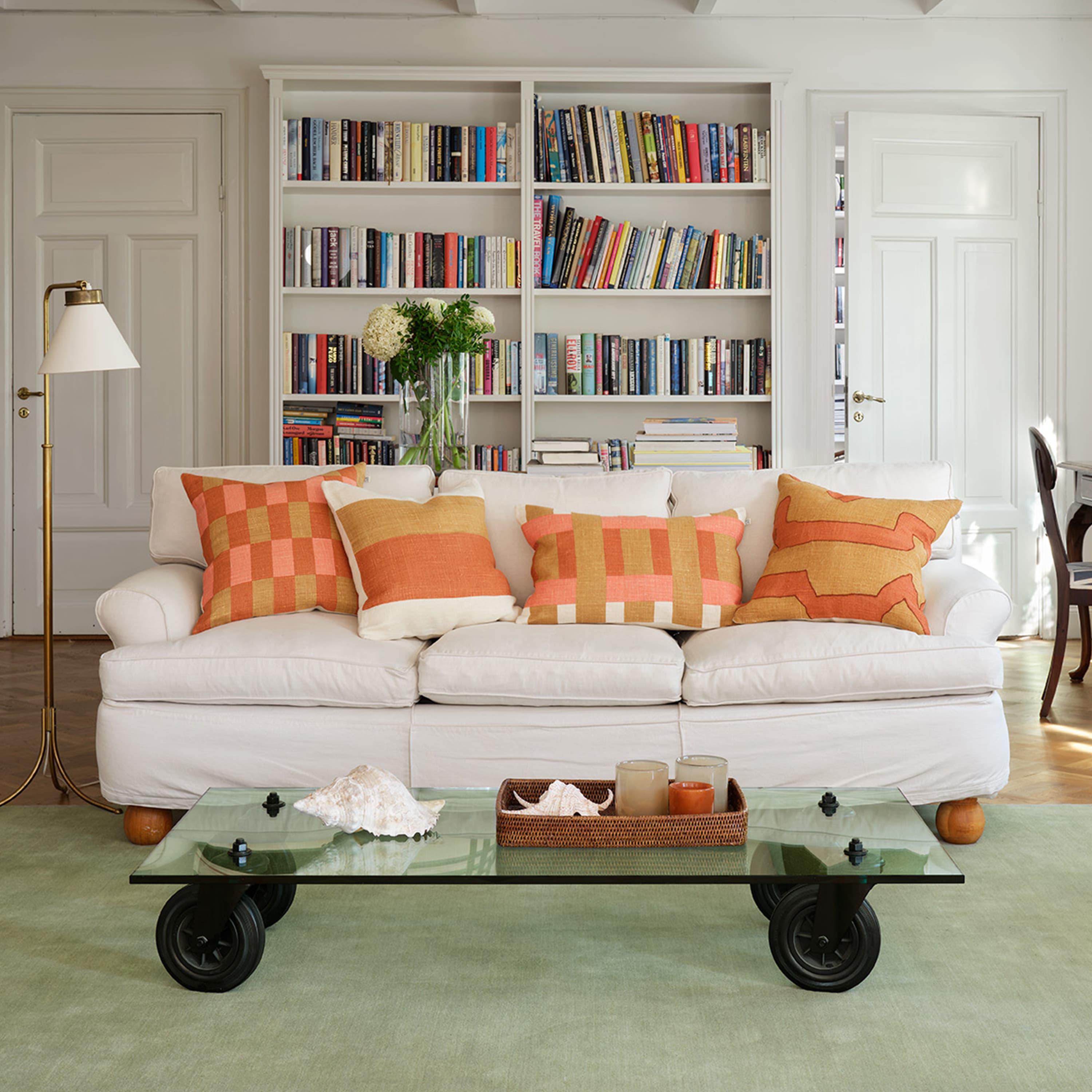 Sikkim Cushion Cover Apricot Orange/Khaki 50x50