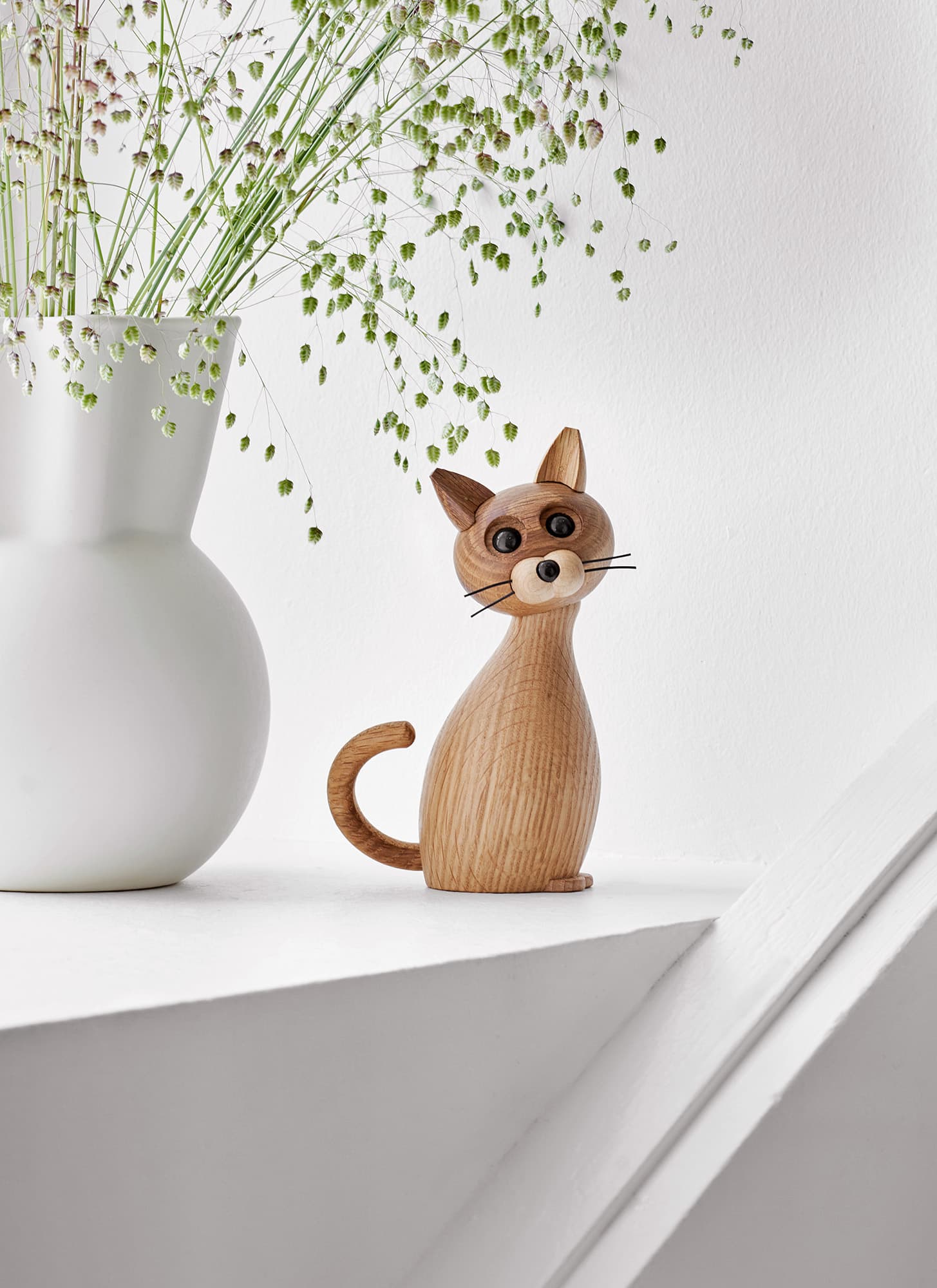 Lucky The Cat Dekoration Eiche 15.9cm