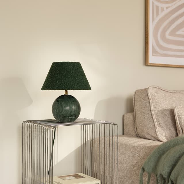 Castello Table Lamp Dark Green Marble 24cm