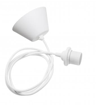 Cord with Ceiling Cap E27 White unearthed
