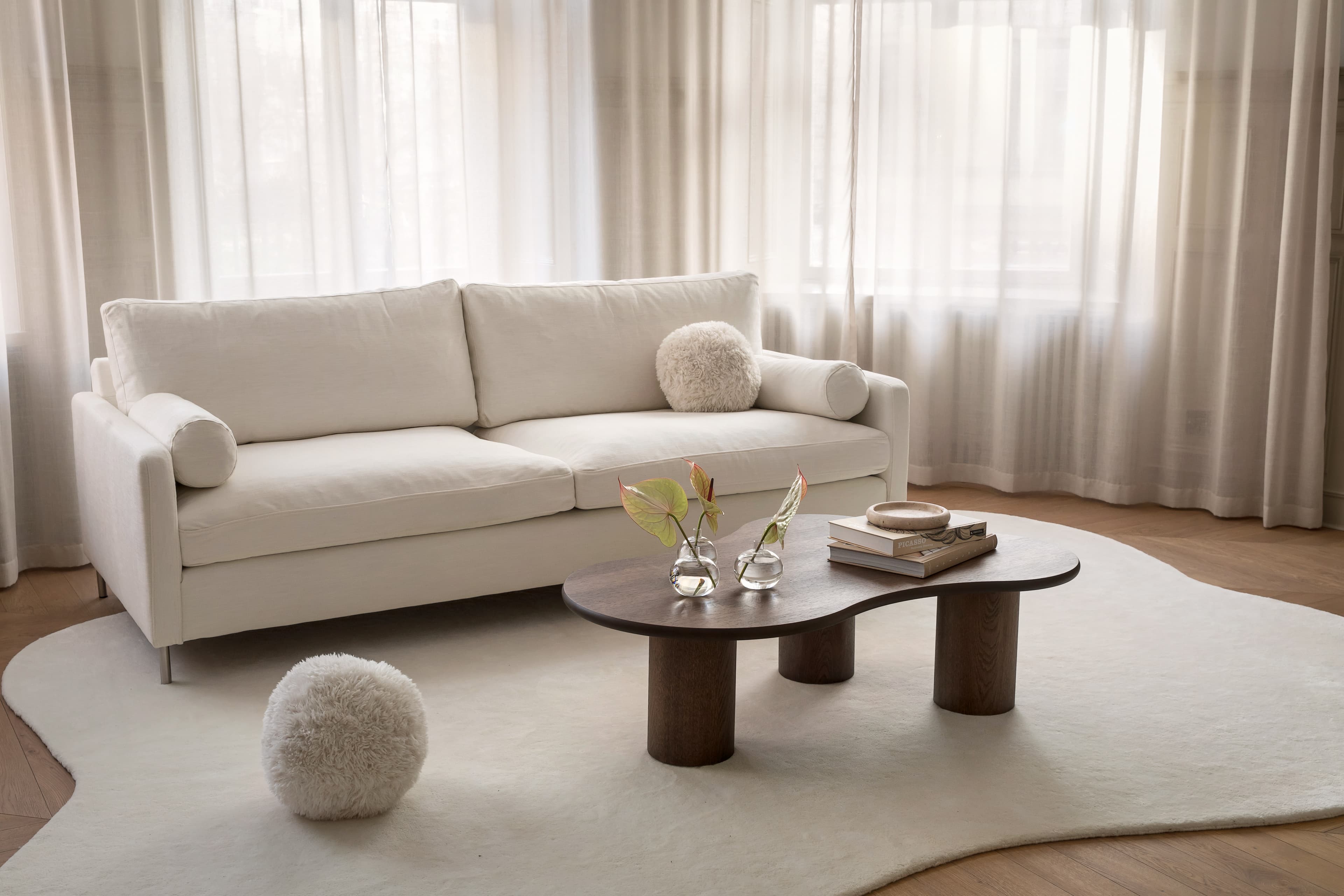 Åre 3-seater Sofa White 227cm
