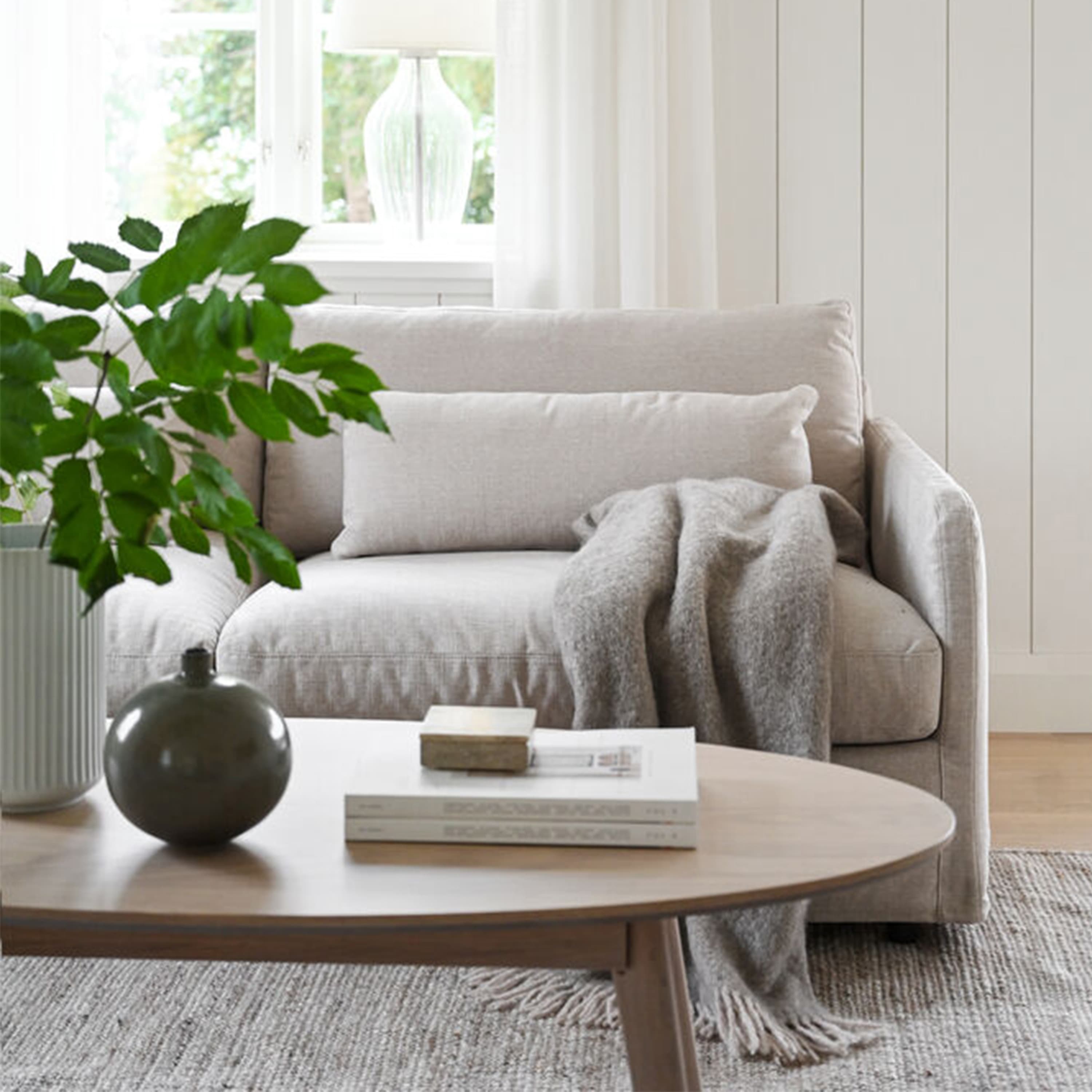 Yumi Coffee Table White Pigmented 130cm