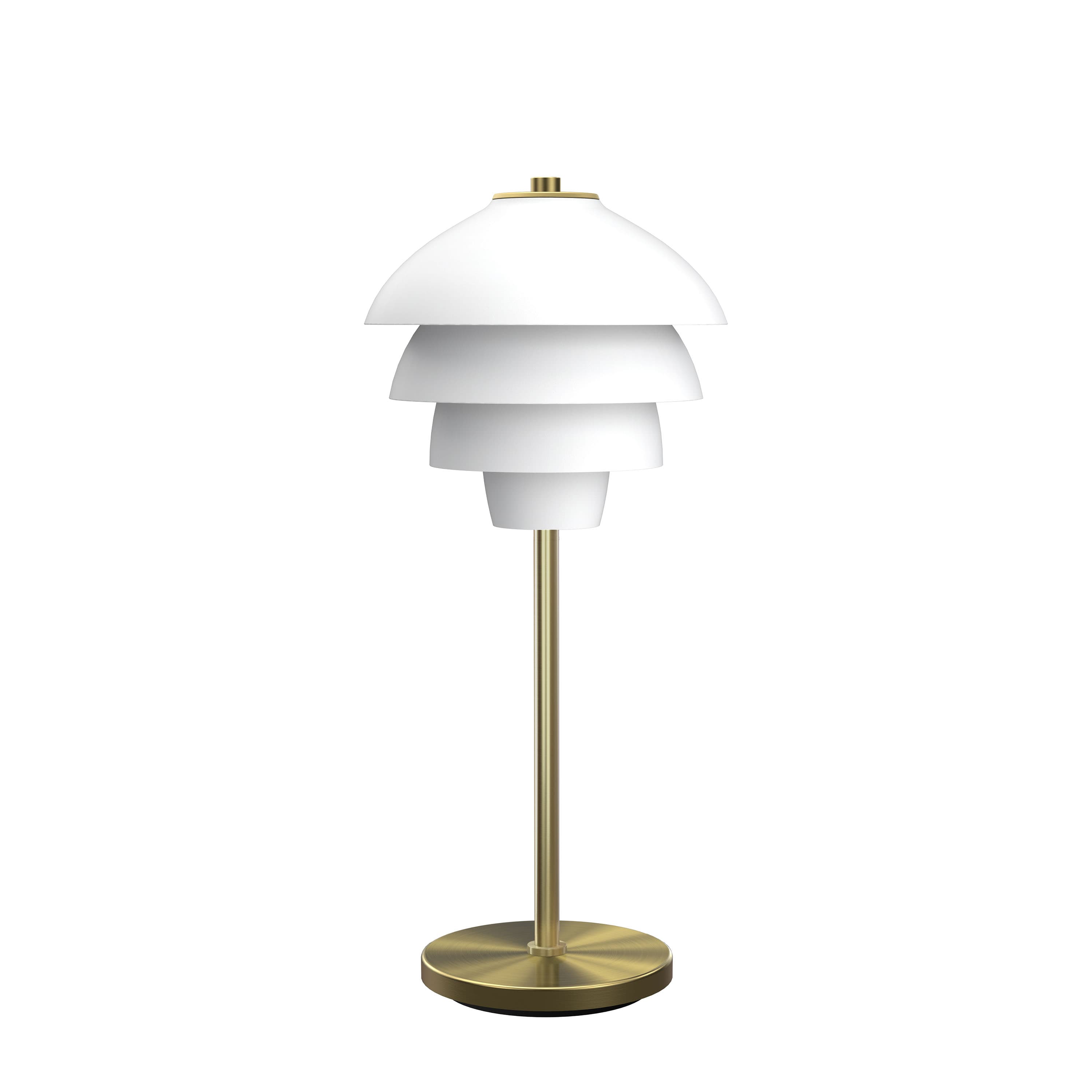 Valencia Tischlampe Matt Weiß/Messing 41cm
