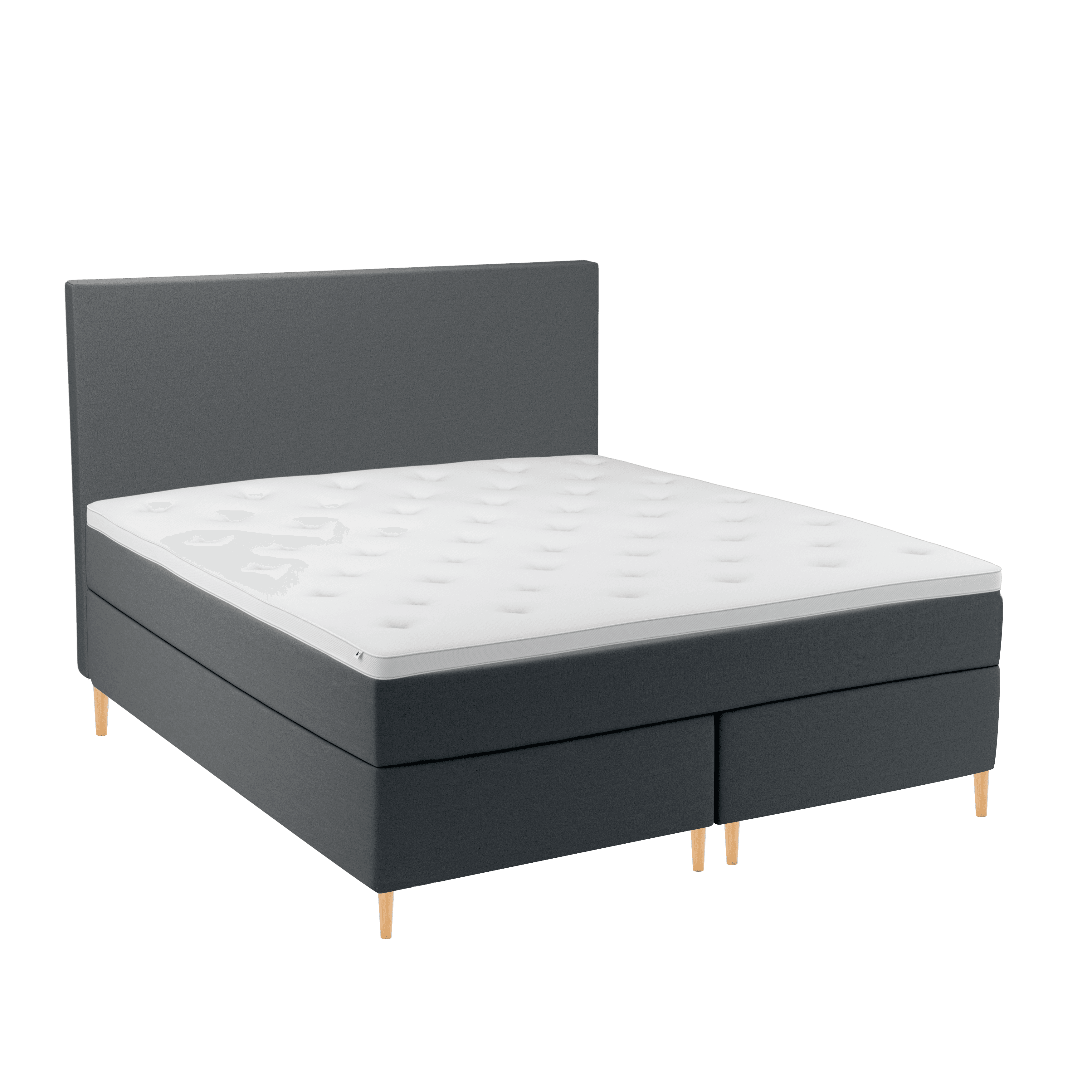 Venus Kontinentalsäng Anthracite 180 Medium/Medium Rundat Träben Ek 13cm