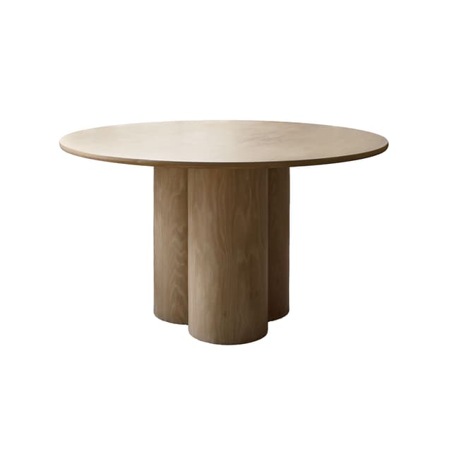 Laura Dining Table White Oiled Oak Ø130