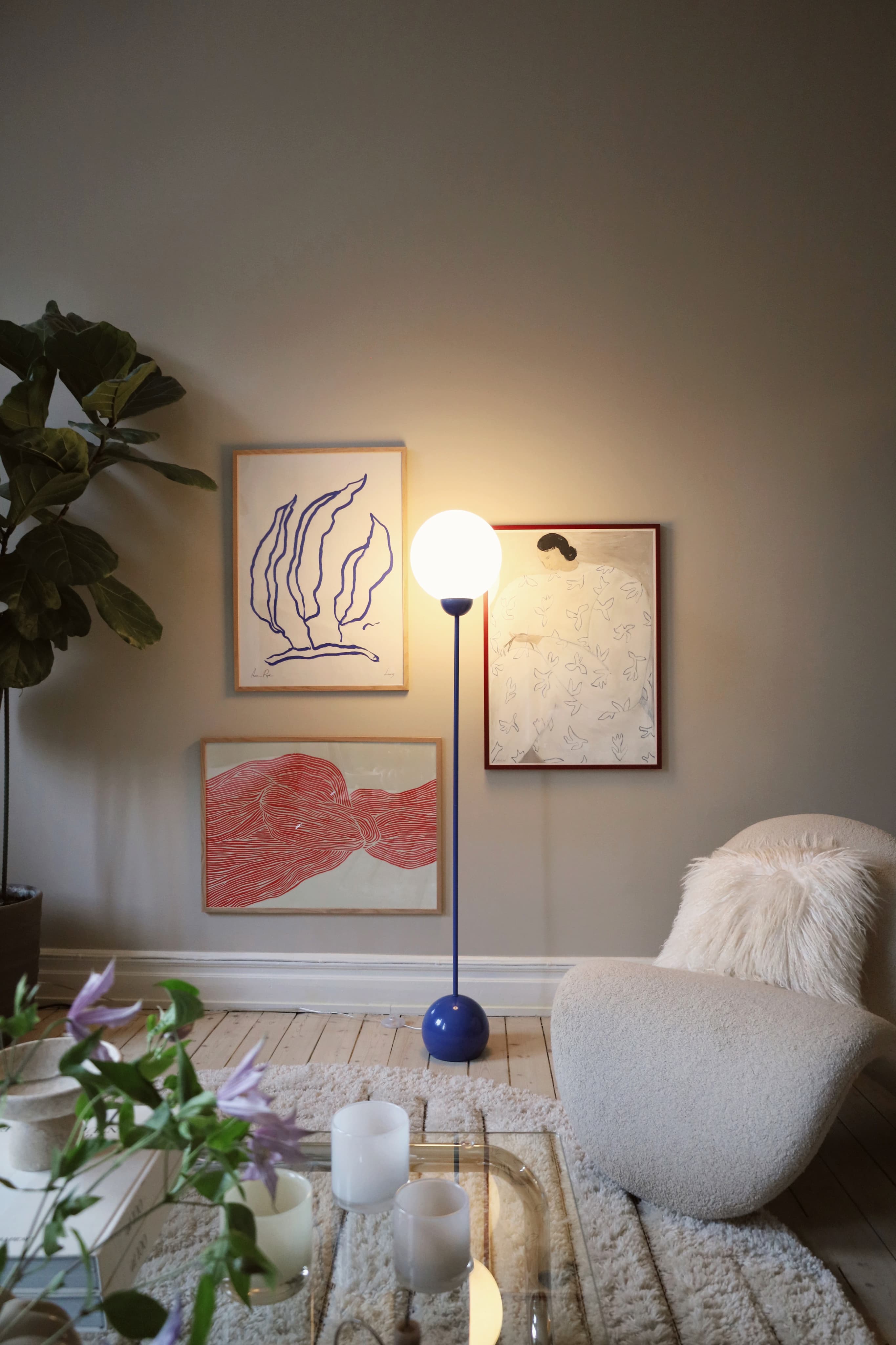 Ripley Stehlampe Blau 144cm