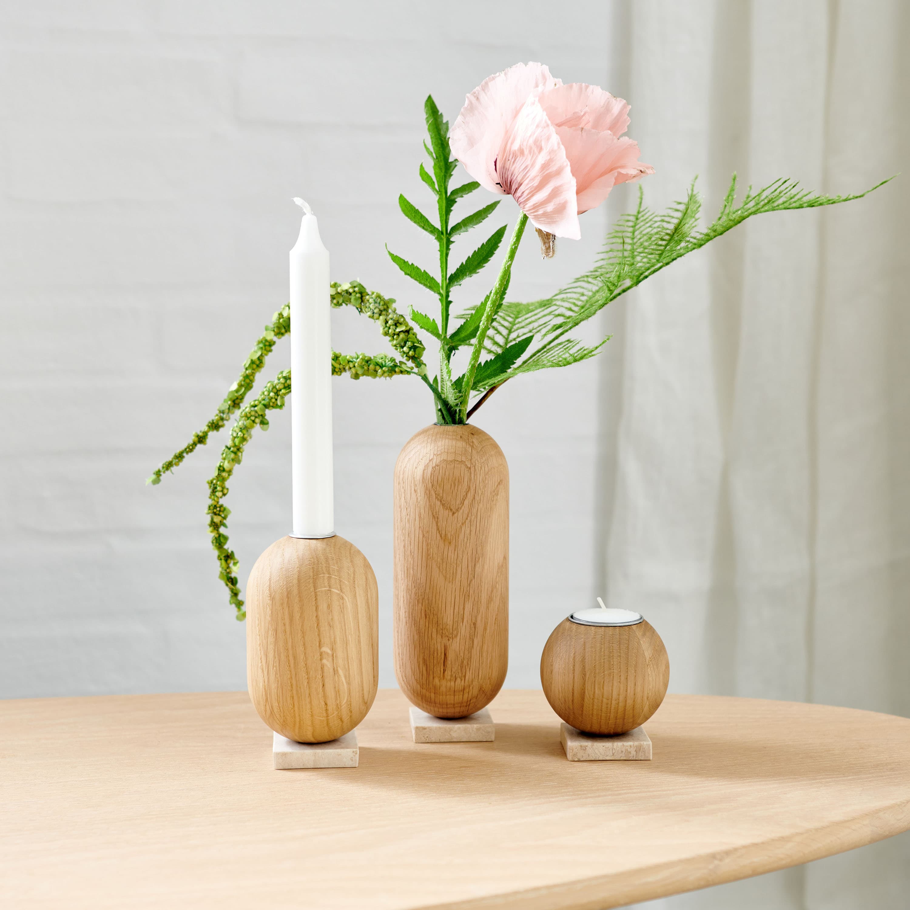 Ellipse Vase Natur geölte Eiche