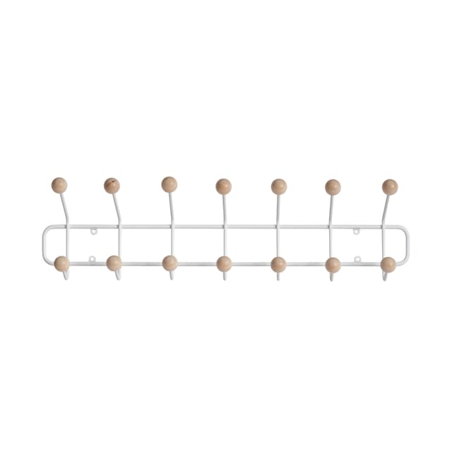 Bill Horizontal Coat Rack Black/Walnut Hue 102cm