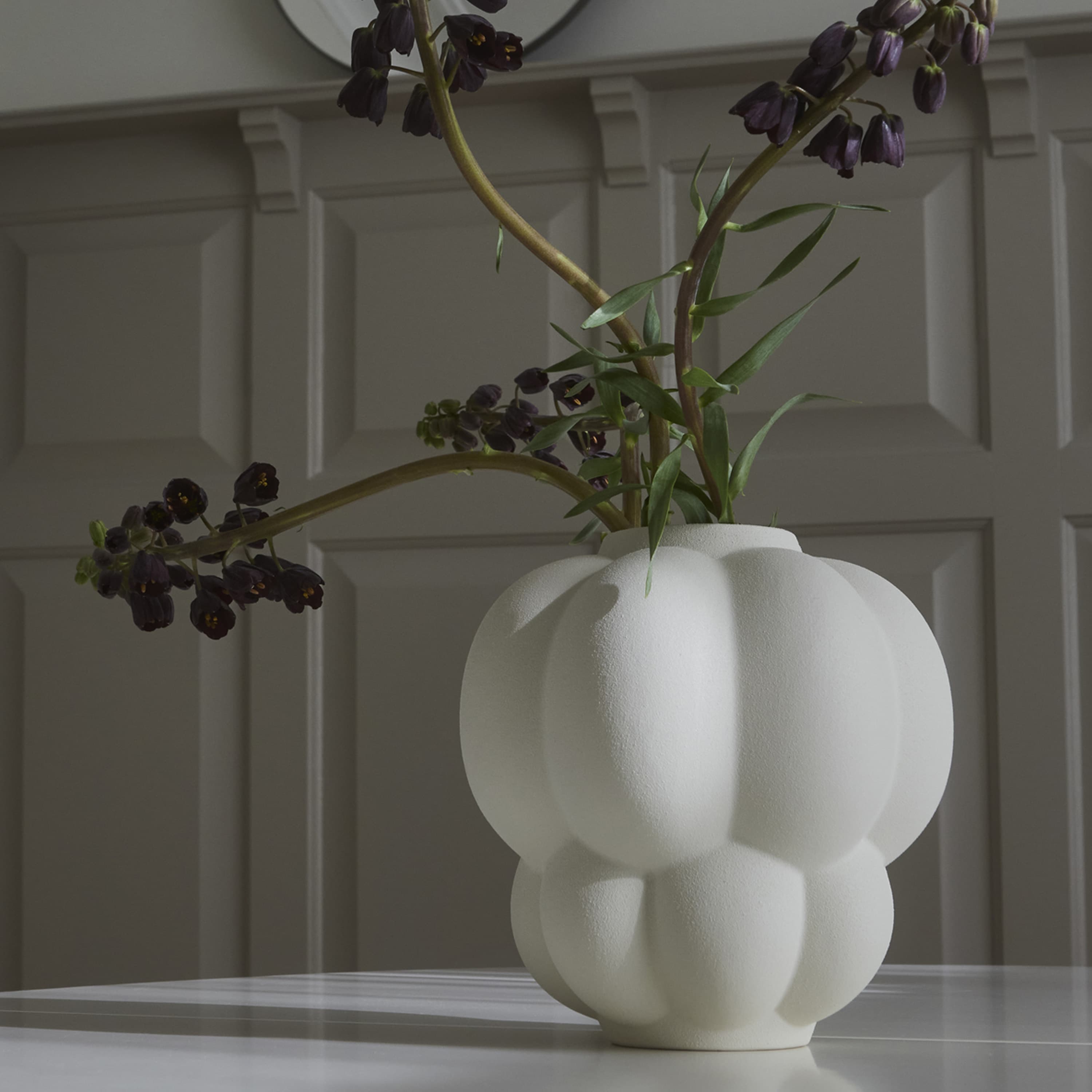 Uva Vase Keramik Creme 28cm