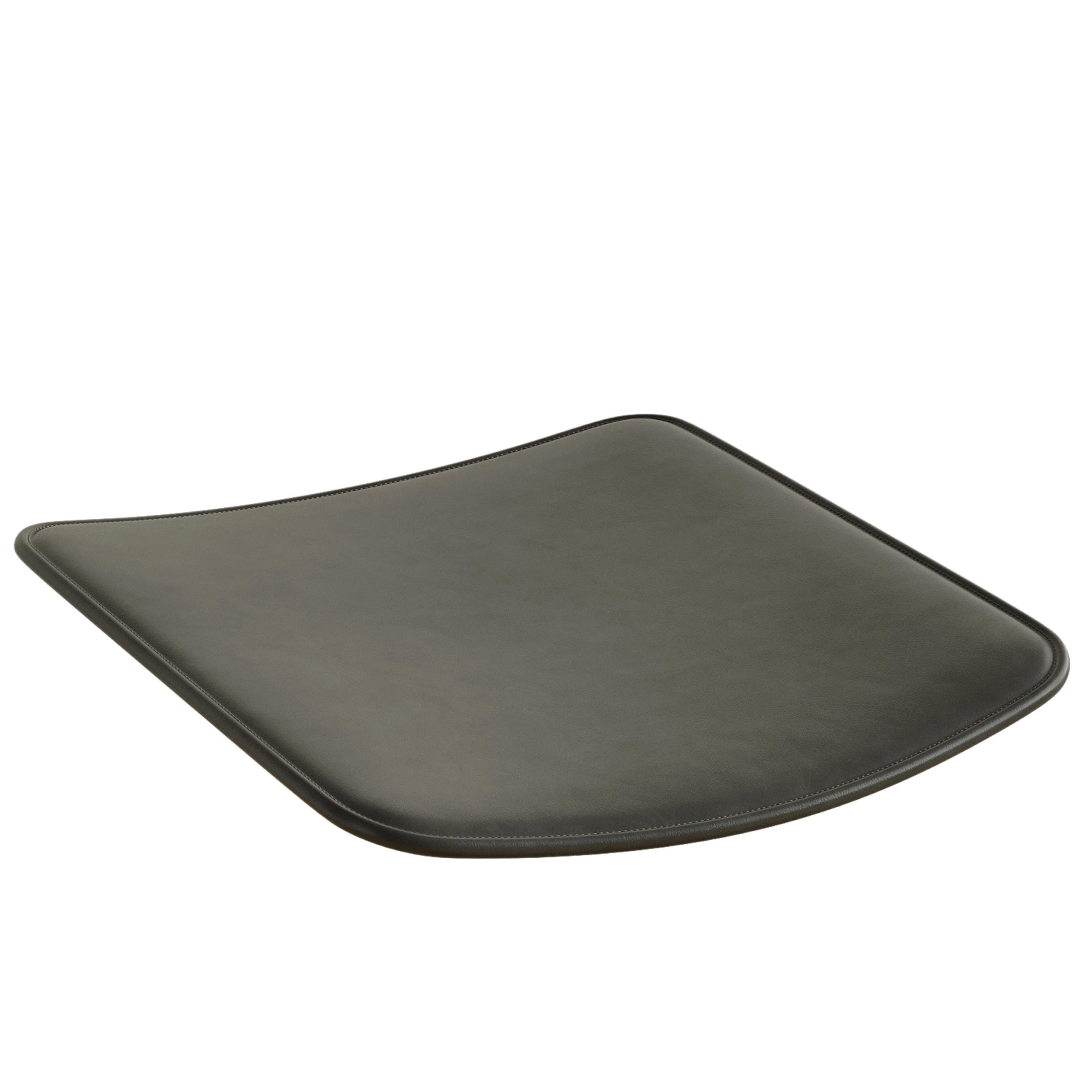 Elvo Stuhlkissen Leder Schwarz 40x42