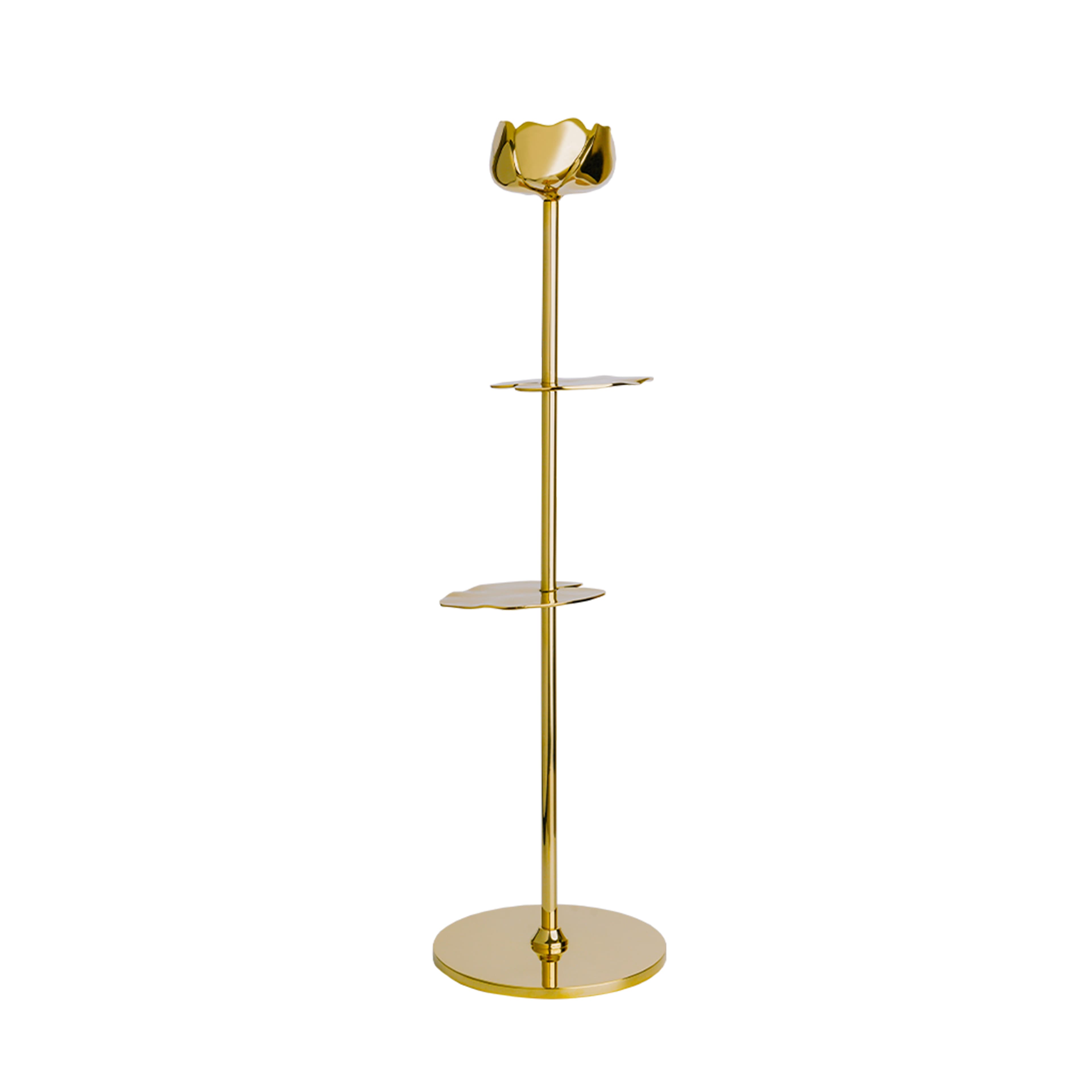 Ninfea Alta Kerzenständer Messing 40cm