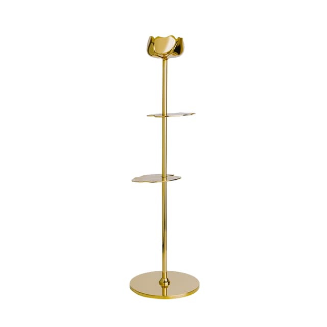 Ninfea Tall Candle Holder Brass 40cm