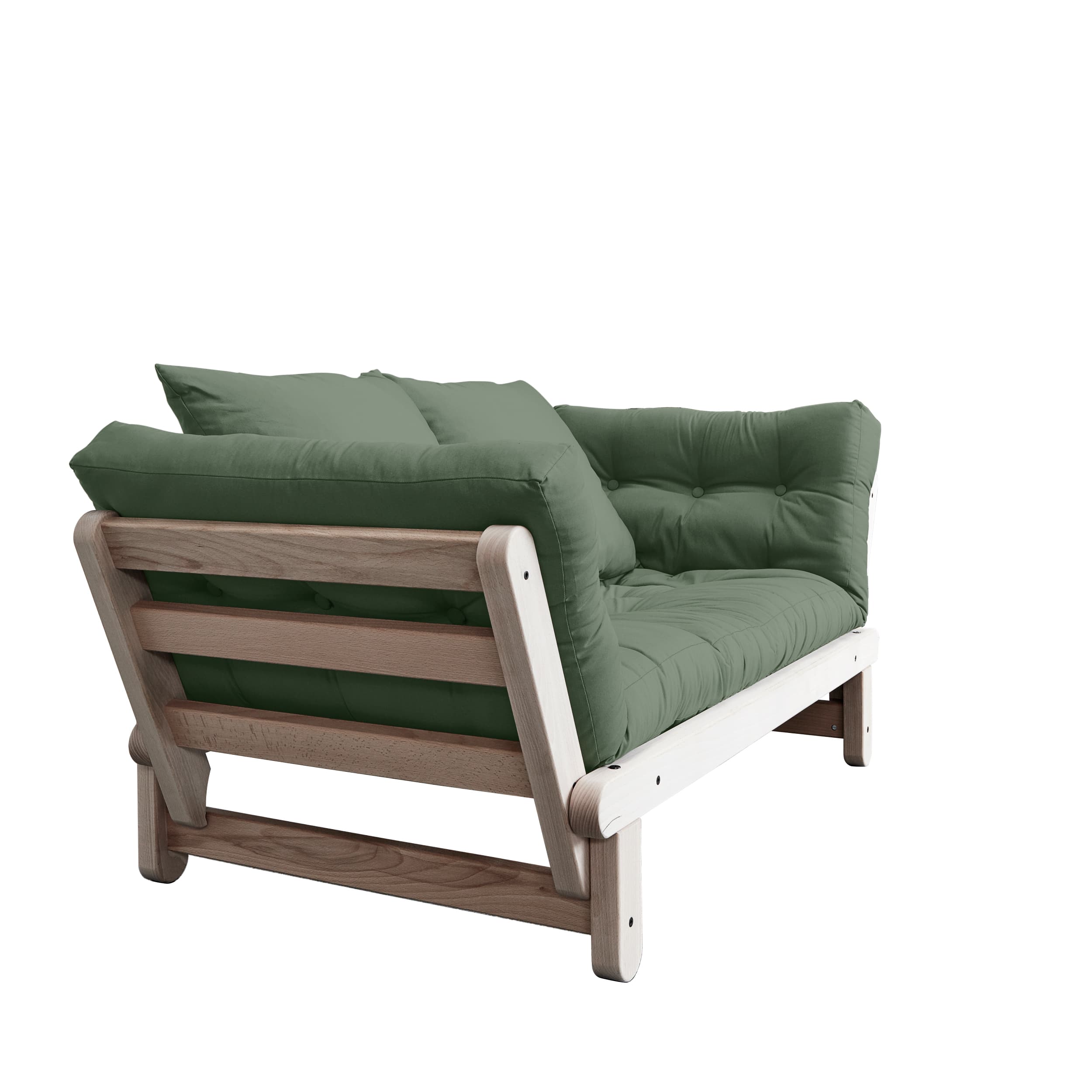 Beat Schlafsofa Natur/Olivgrün 200cm