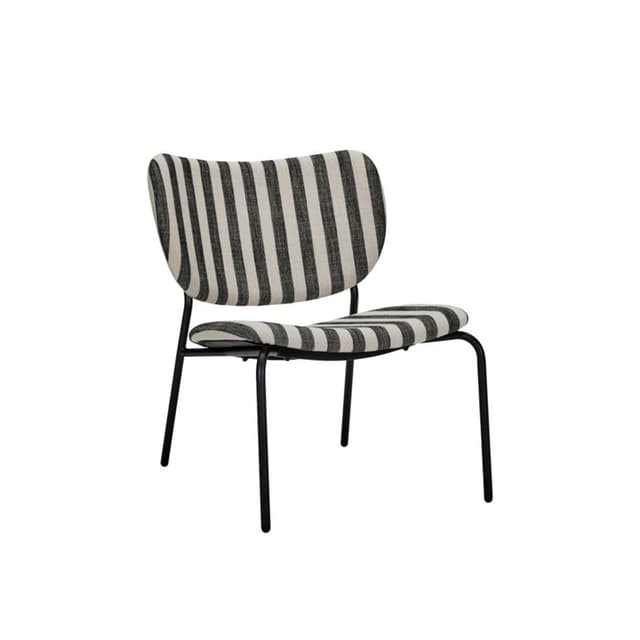 Longa Loungesessel Schwarz/Off-White