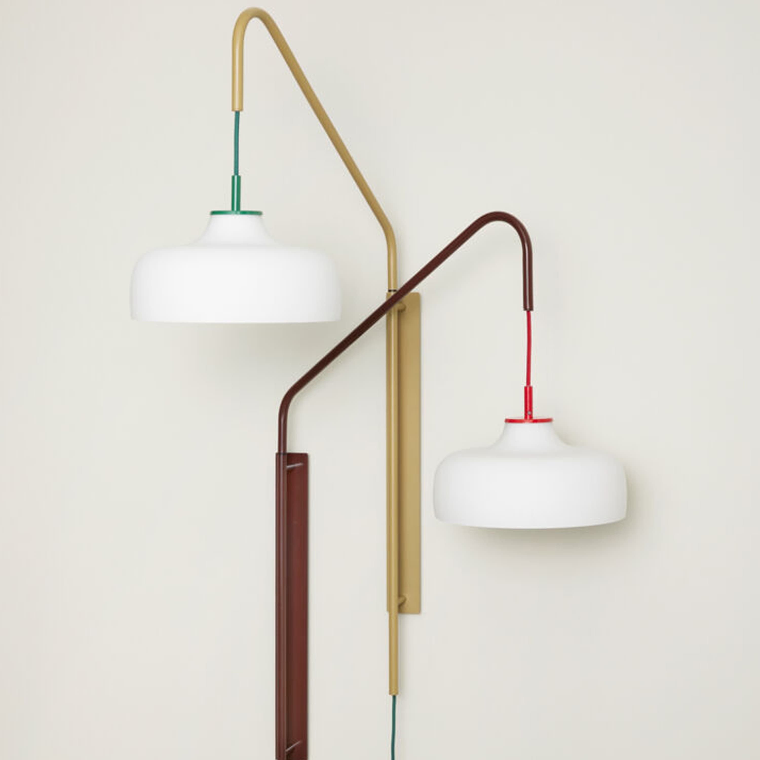 Current Wandlampe Rotbraun/Weiß