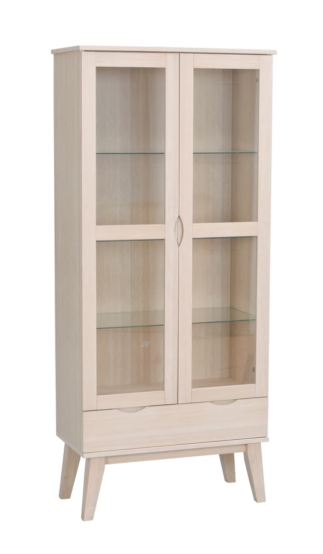 Filippa Glass Cabinet White Pigmented 185cm