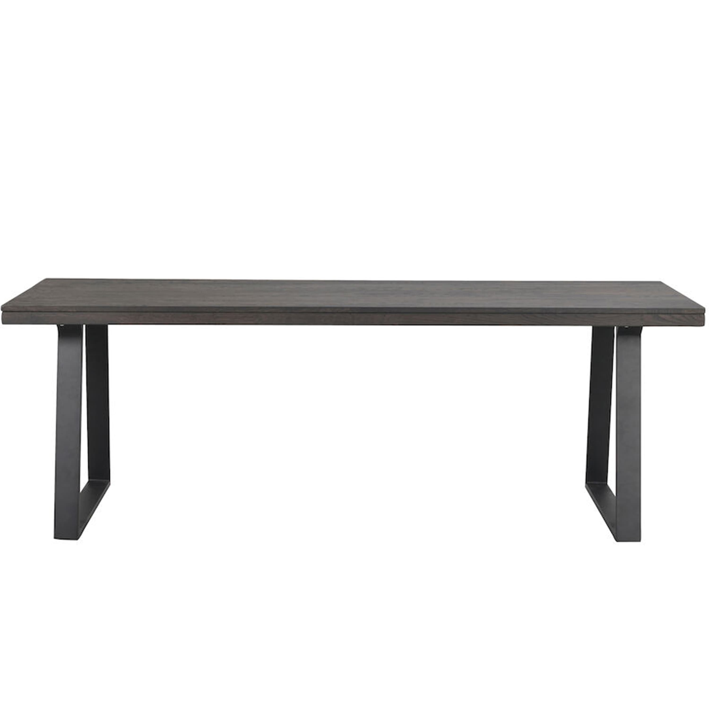Brooklyn Dining Table U-leg Dark Brown Oak 220cm