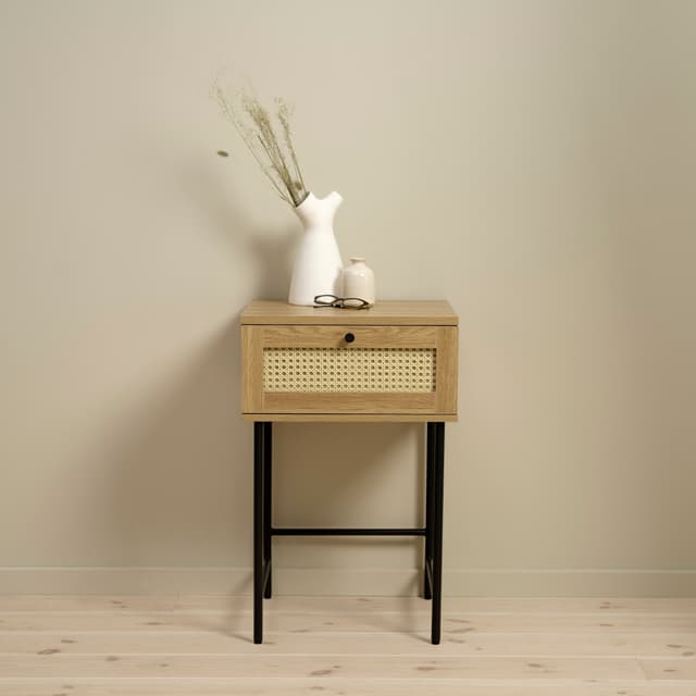 Elin Bedside Table Natural 70cm