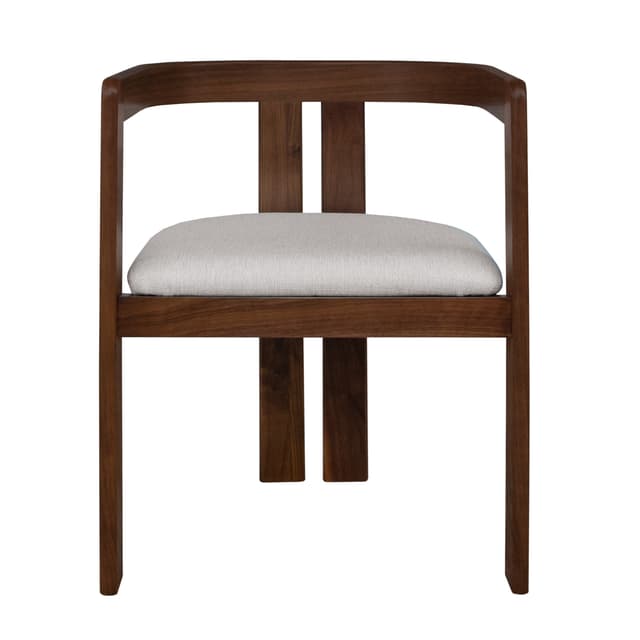 Callum Dining Armchair Walnut/White
