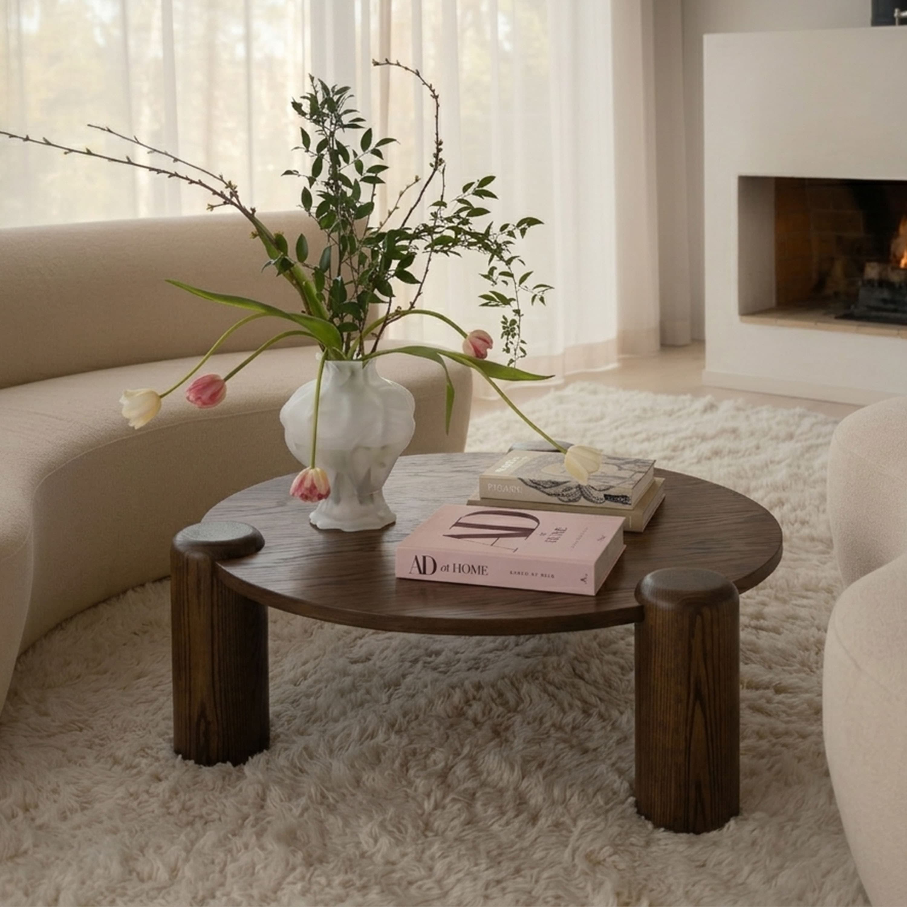 Isolde Couchtisch Braun gebeizte Eiche 100cm