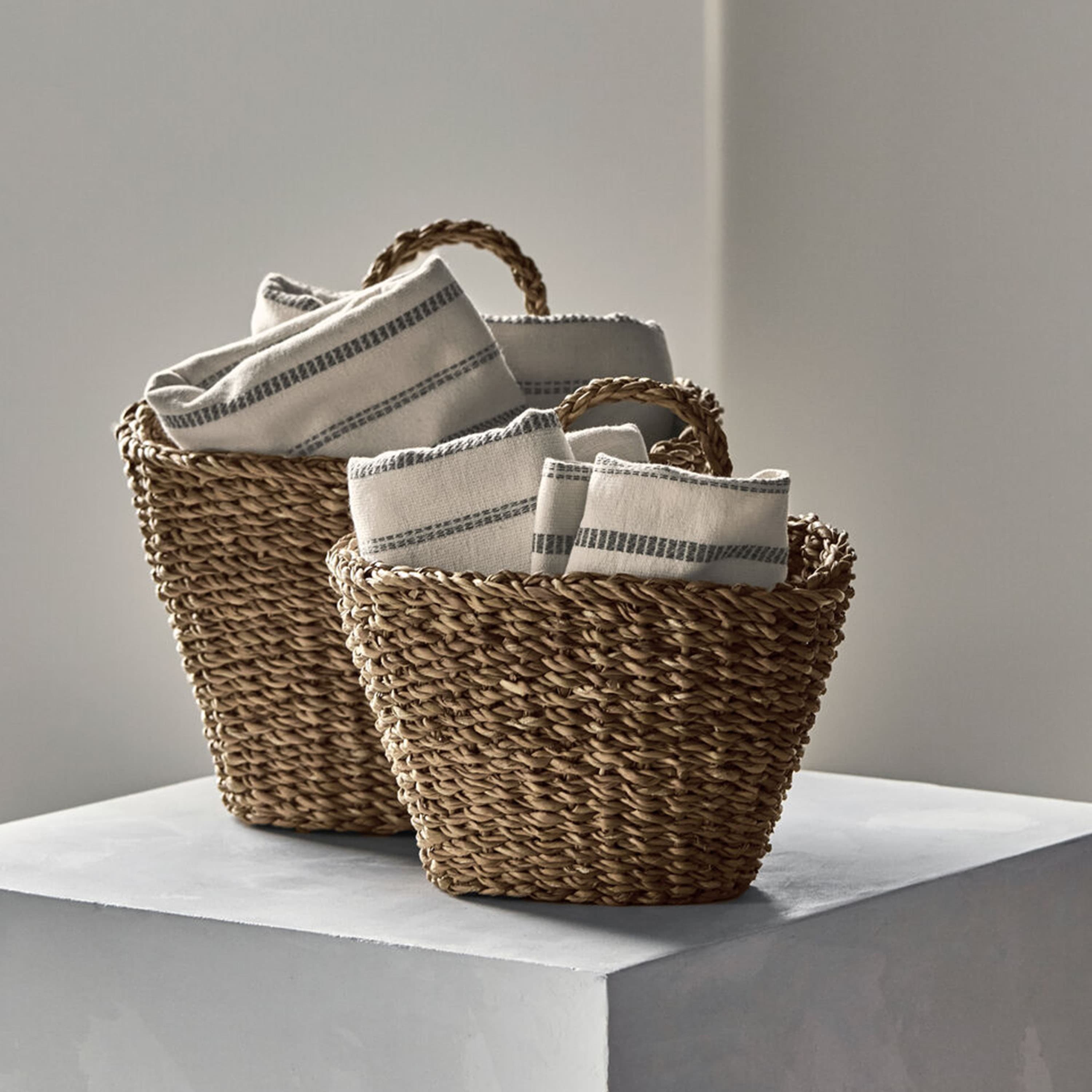 Oval Storage Basket Natural 2-pack