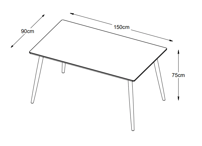 Sofia Esstisch Smoked Oak 150cm