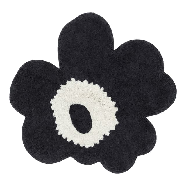 Unikko Bathroom Rug Charcoal/Offwhite 73x74 cm