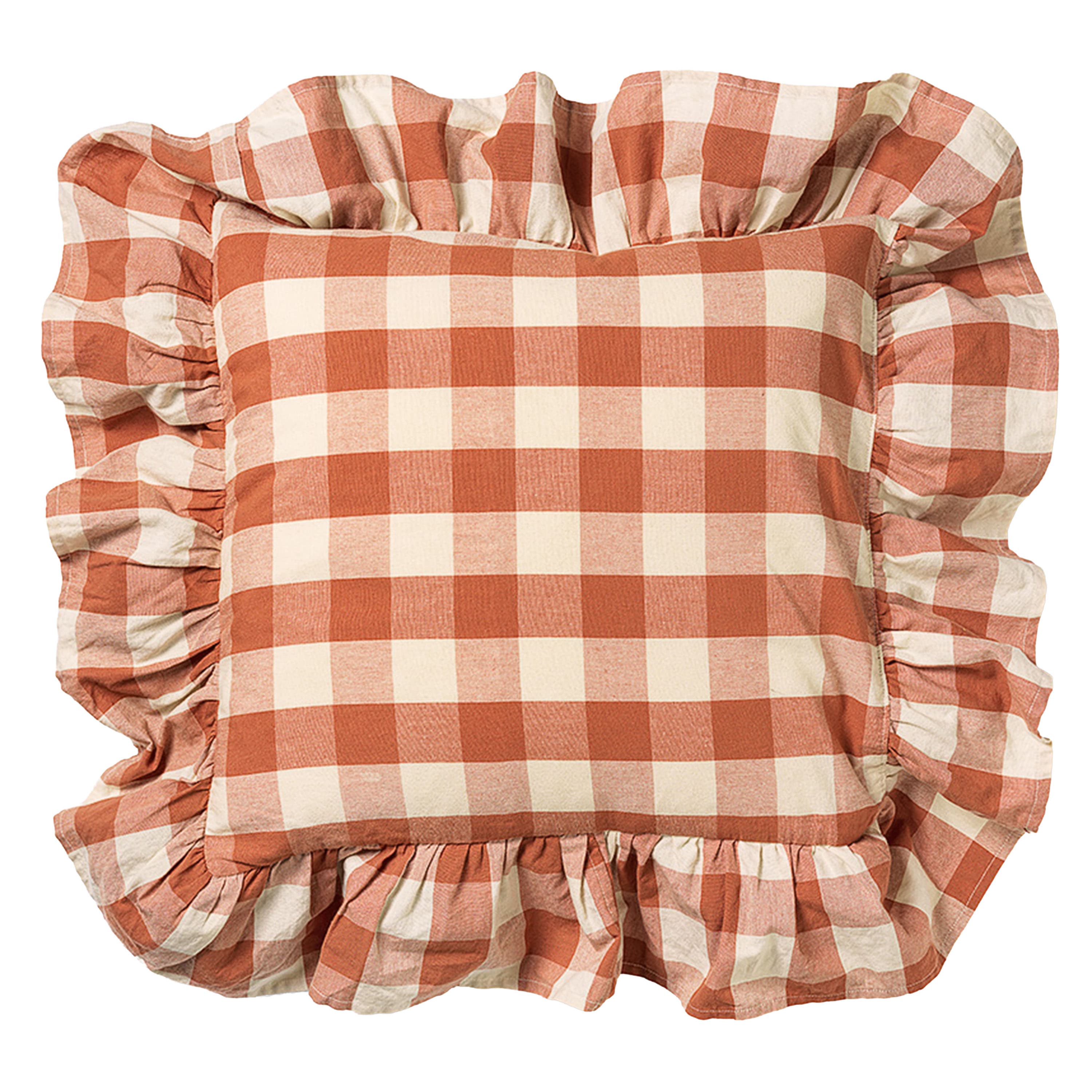 Bertel Frill Kissenbezug Terrakotta 50x50