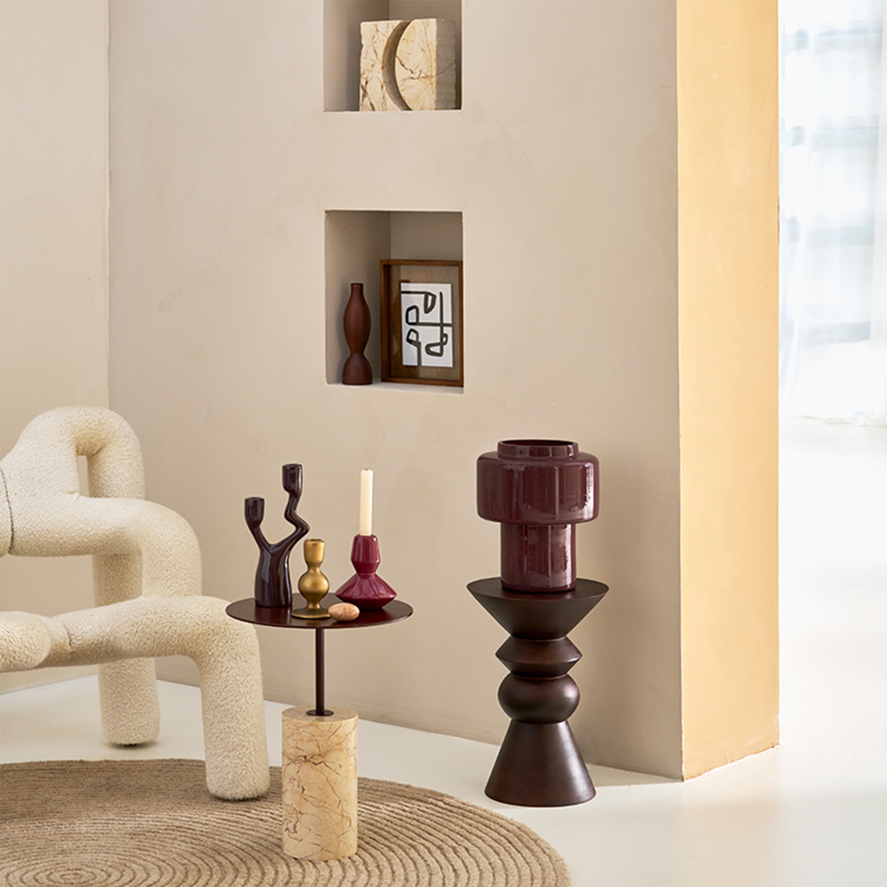 Luova Beistelltisch Walnut 43cm