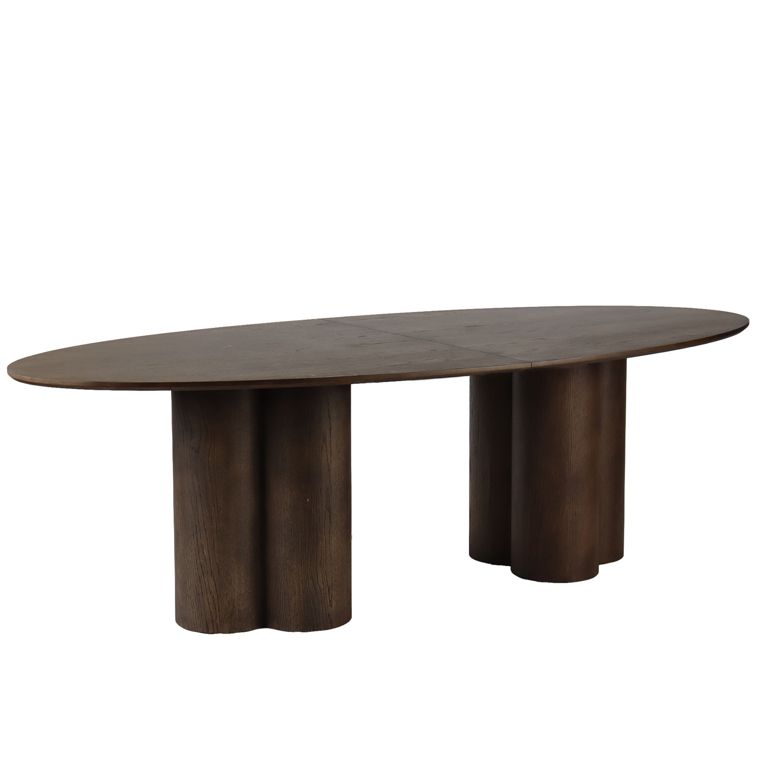 Laura Dining Table Brown Stained Oak 240+50