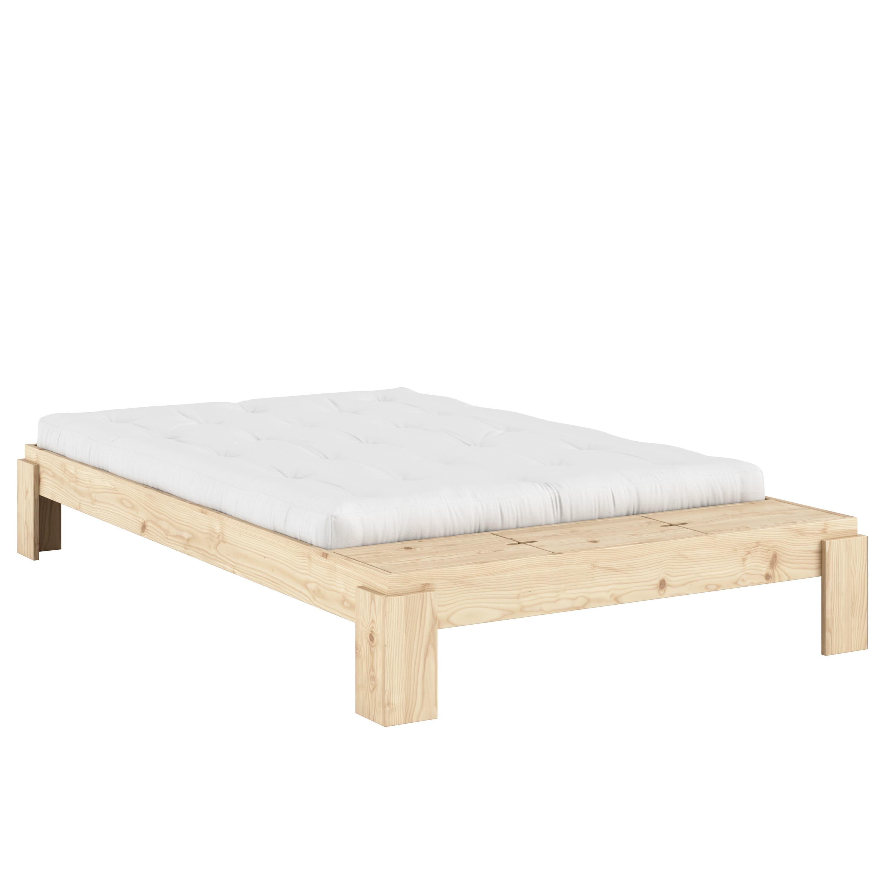 Layers Bed Frame with Bench Natural 140x200