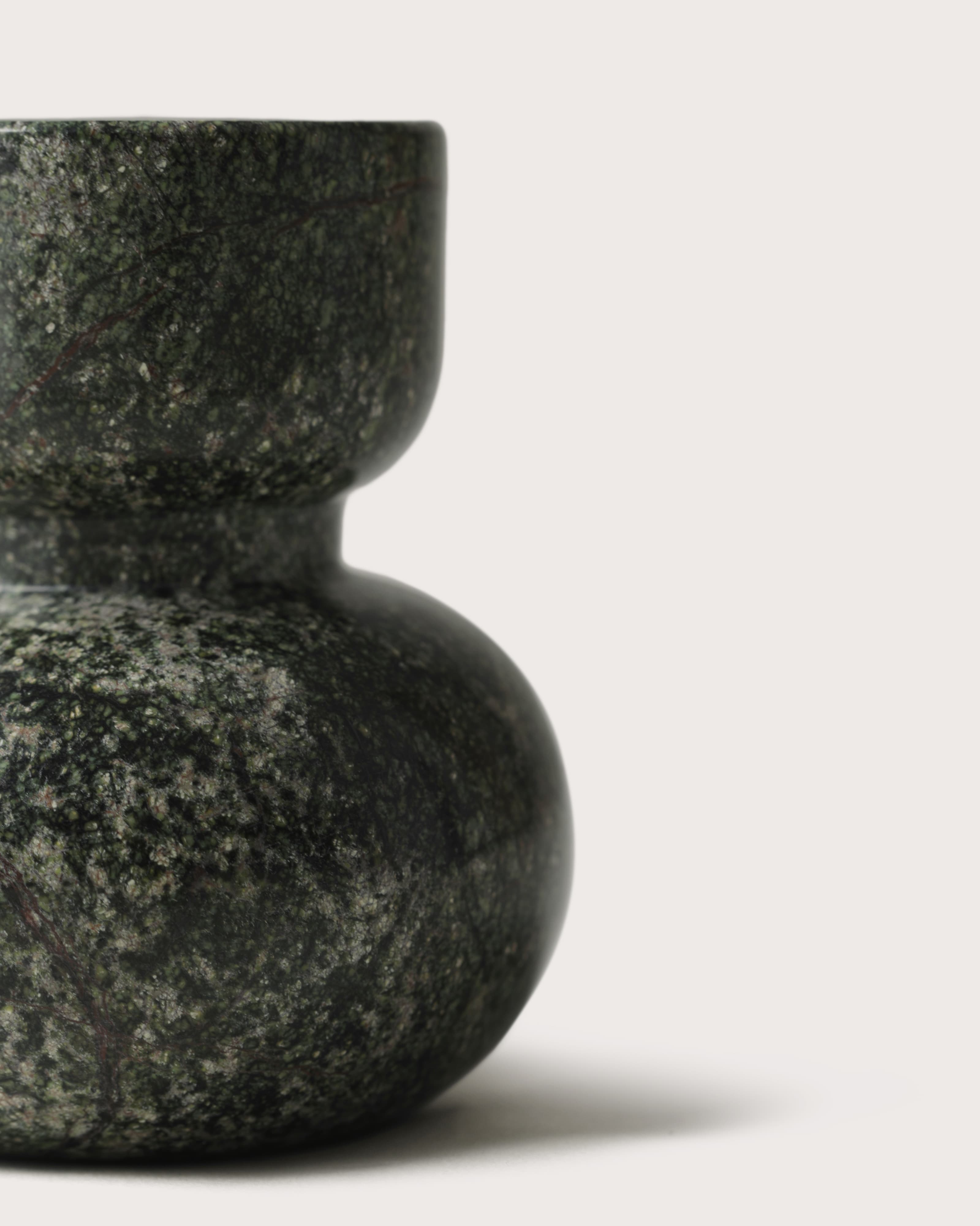 Asker Stone Kerzenhalter Grün 10cm