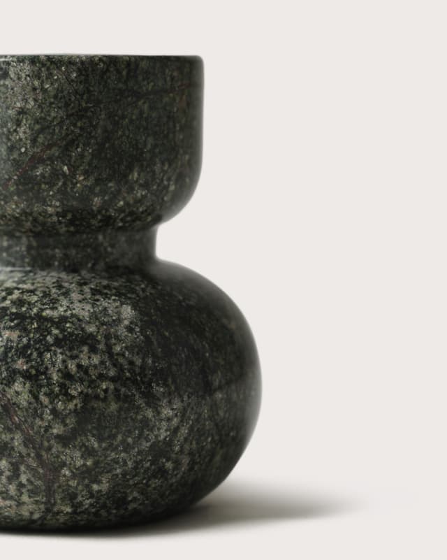 Asker Stone Kerzenhalter Grün 10cm