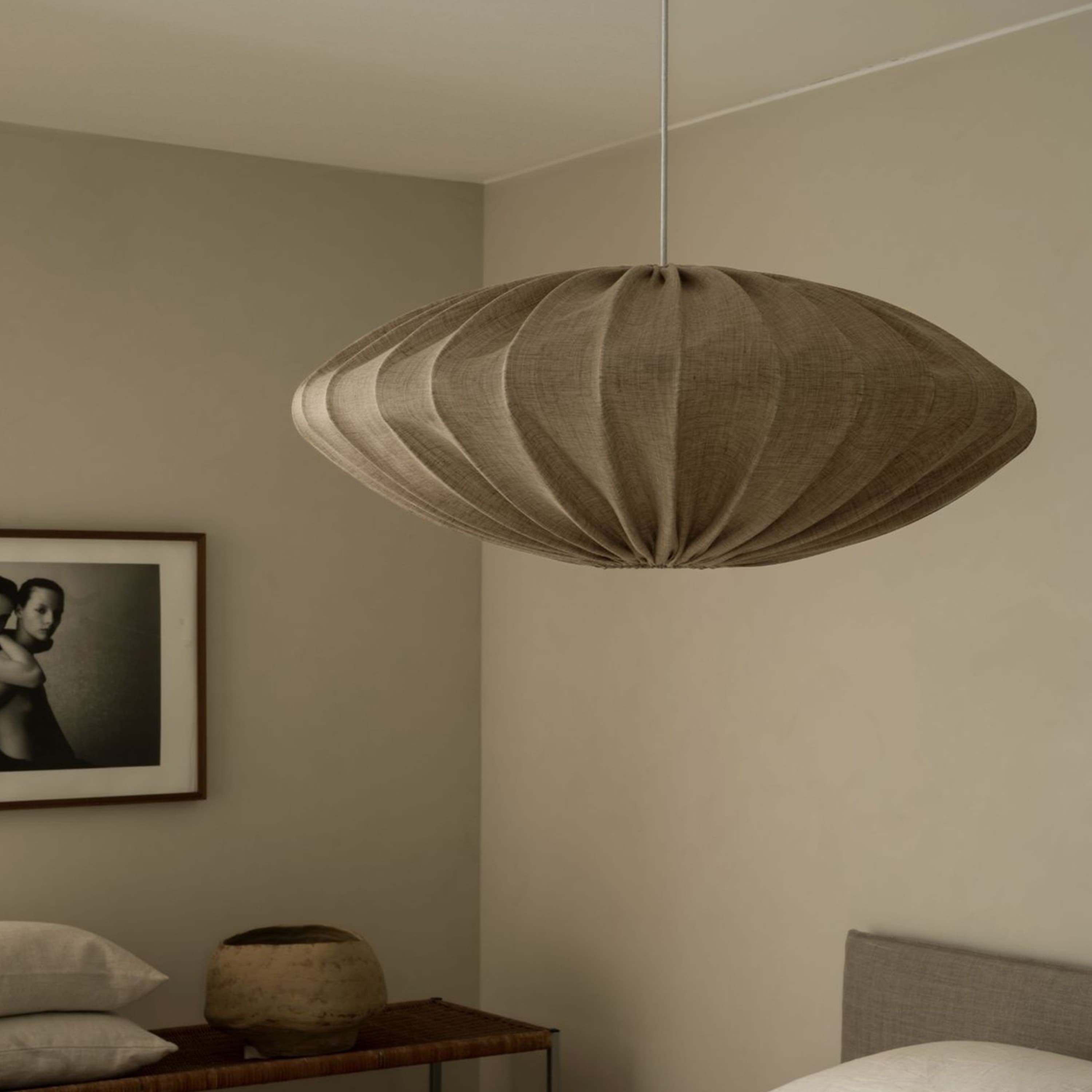 Ellipse Deckenlampe Leinen Sand 80