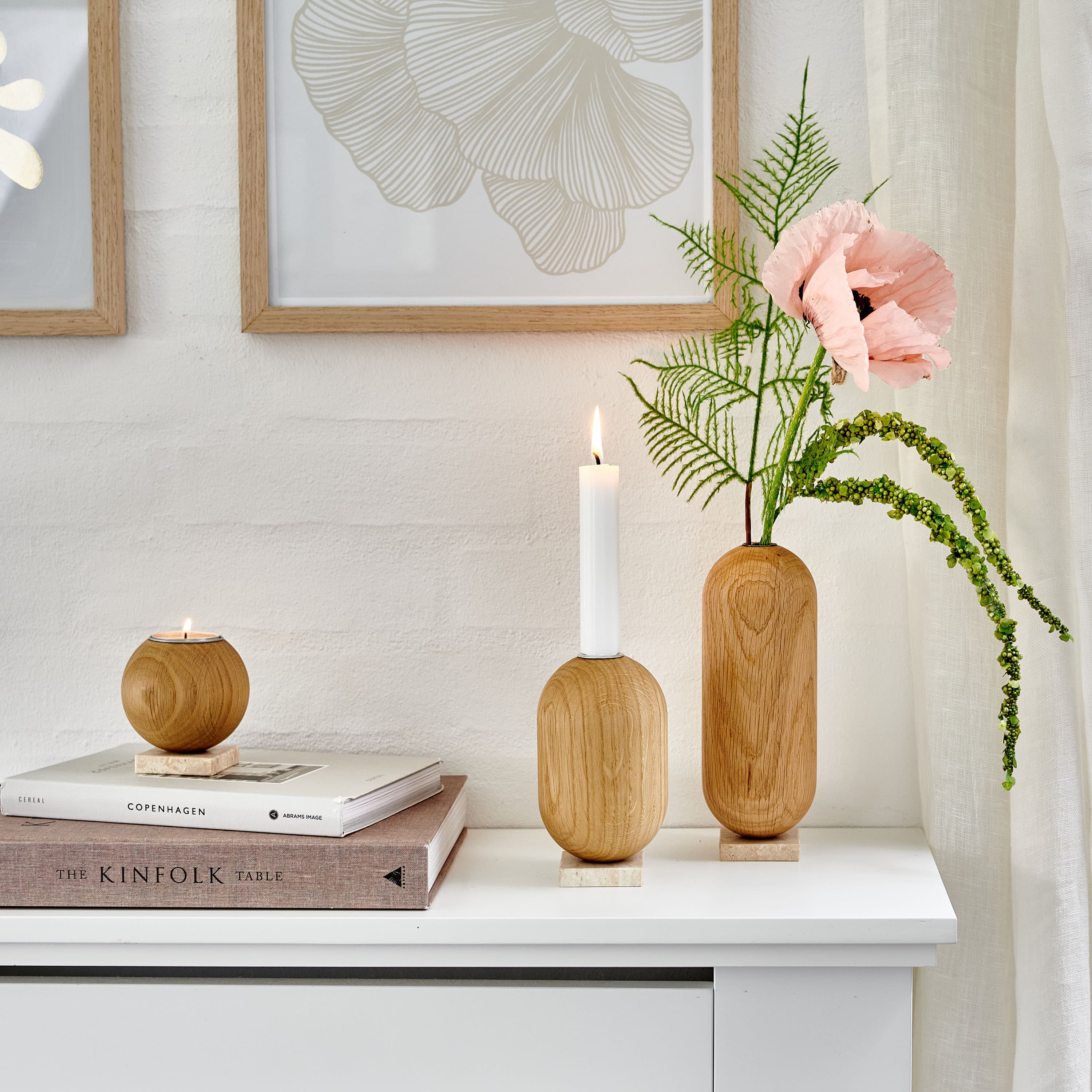 Ellipse Vase Natur geölte Eiche