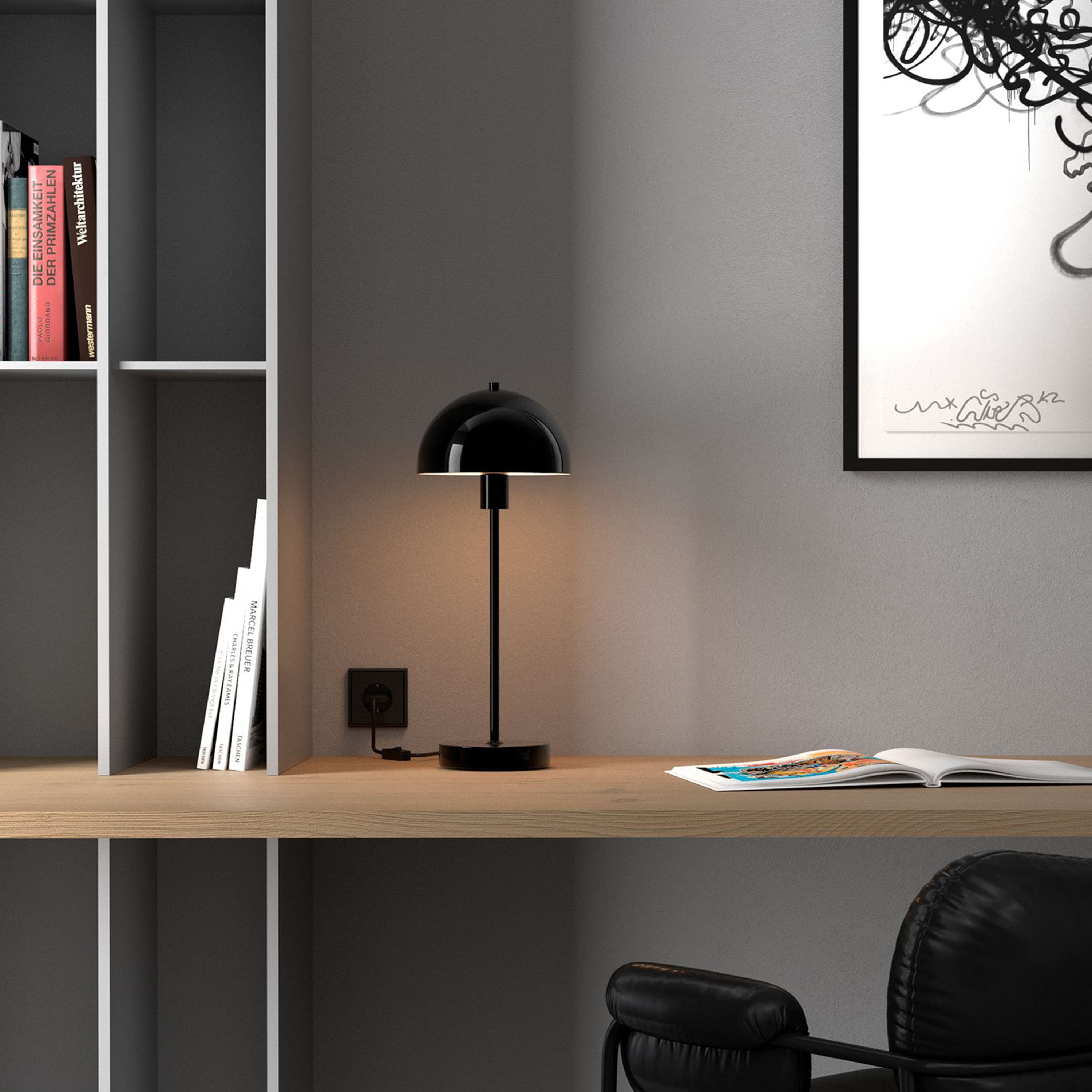 Vienda Table Lamp Glossy Black