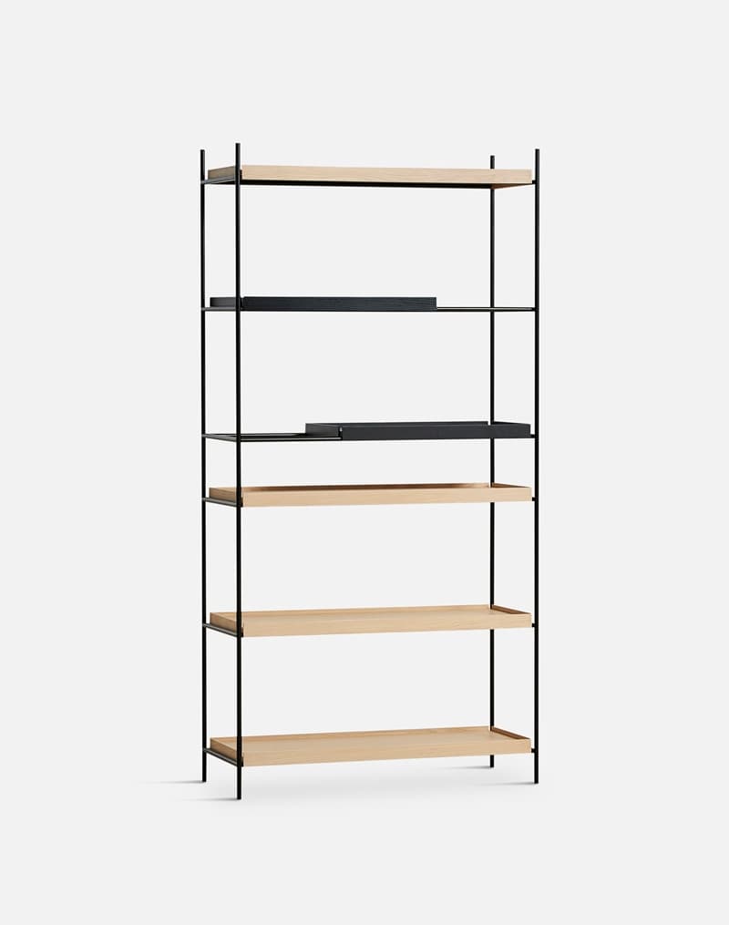 Tray Shelf Black 201cm