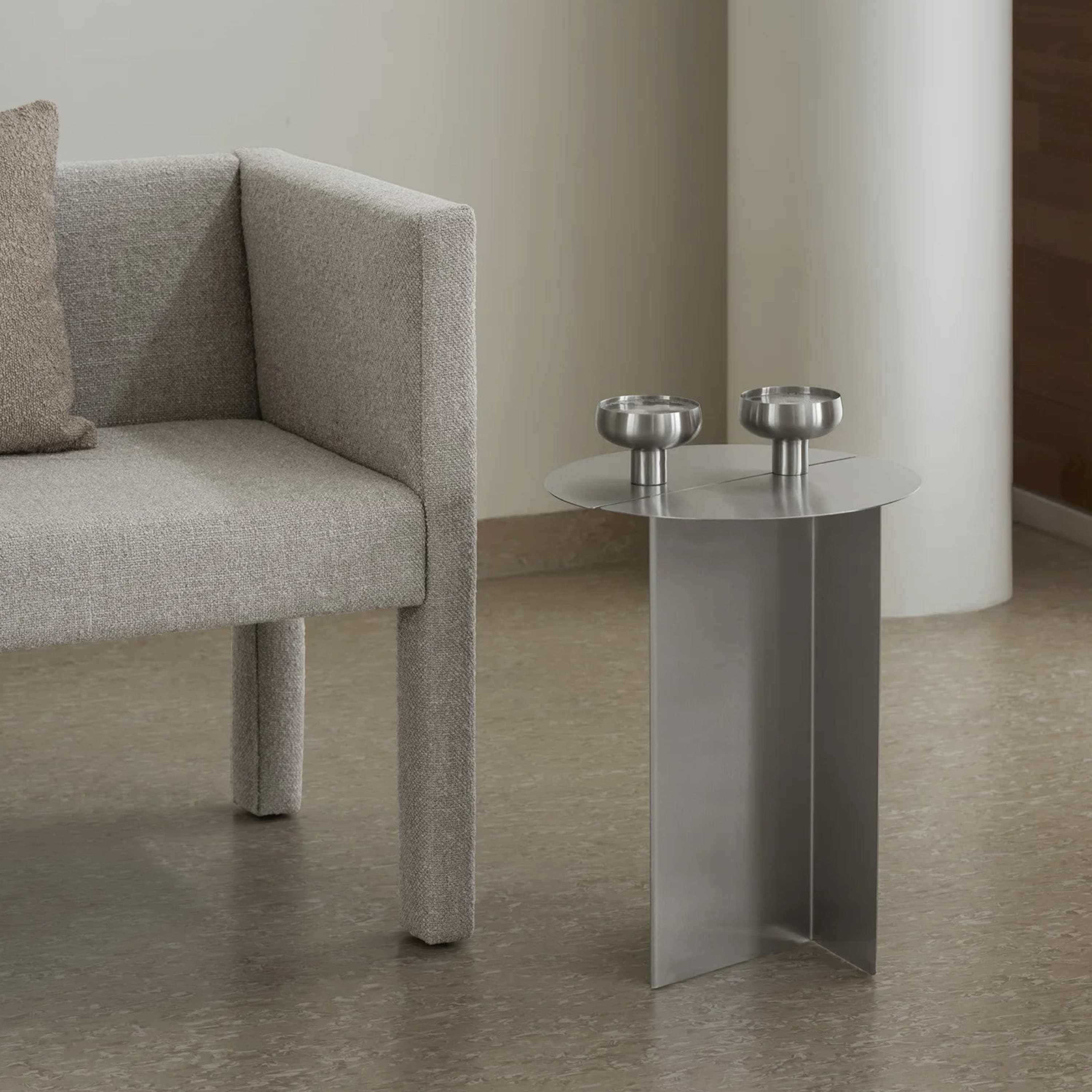 Oru Side Table Stainless Steel Matte Ø35