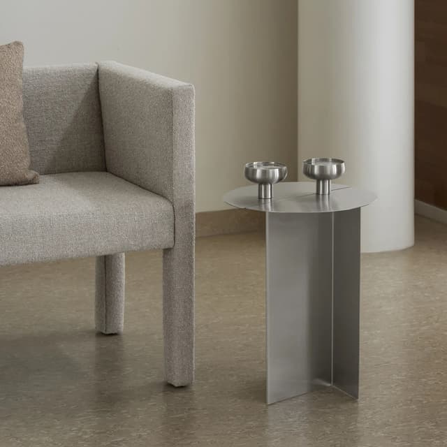 Oru Side Table Stainless Steel Matte Ø35
