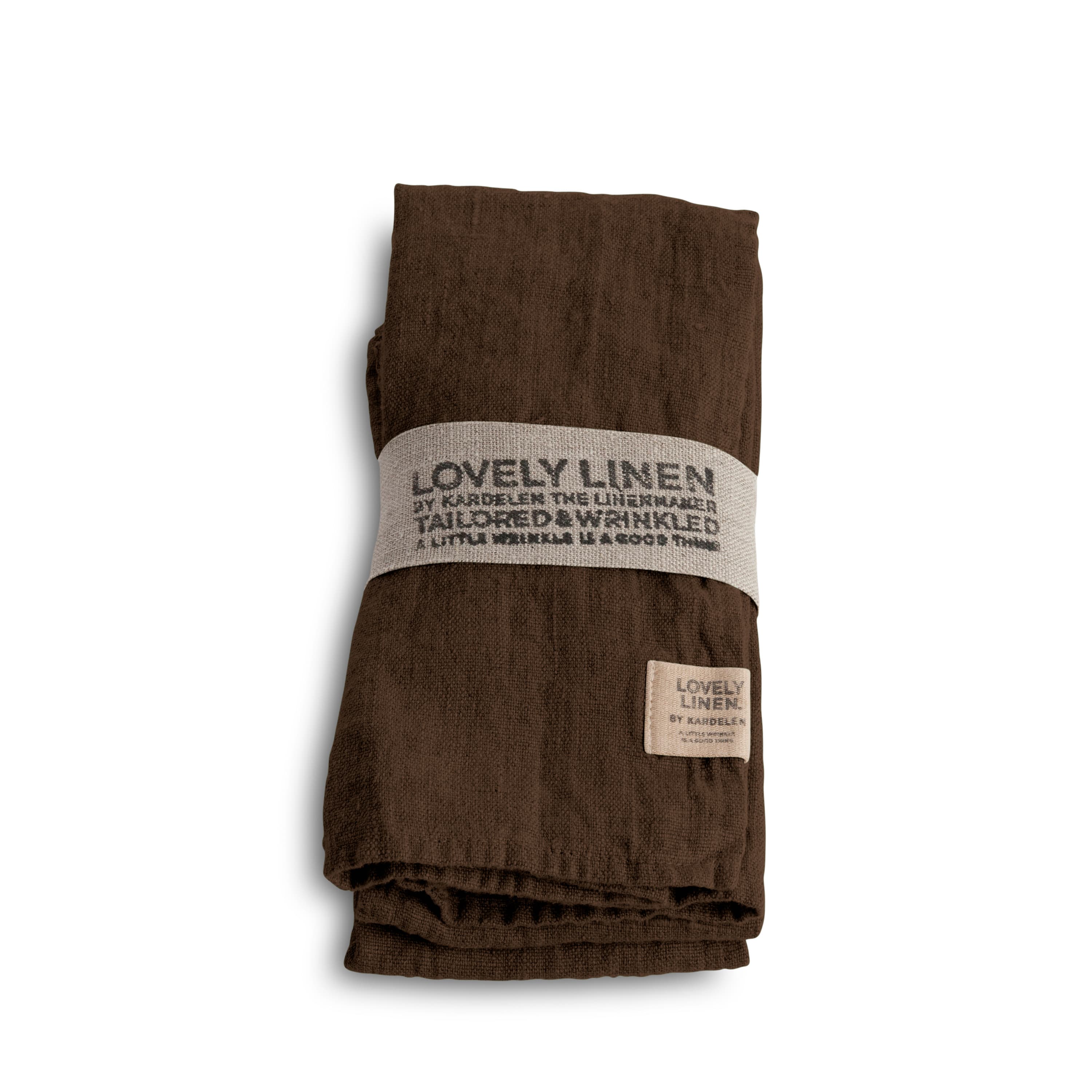 Lovely Servietten Leinen Schokolade 4er-Pack