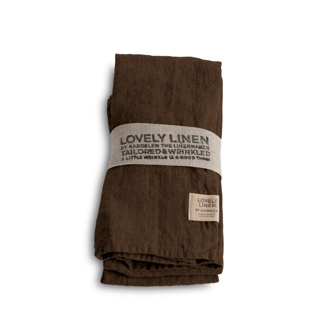 Lovely Servietten Leinen Schokolade 4er-Pack