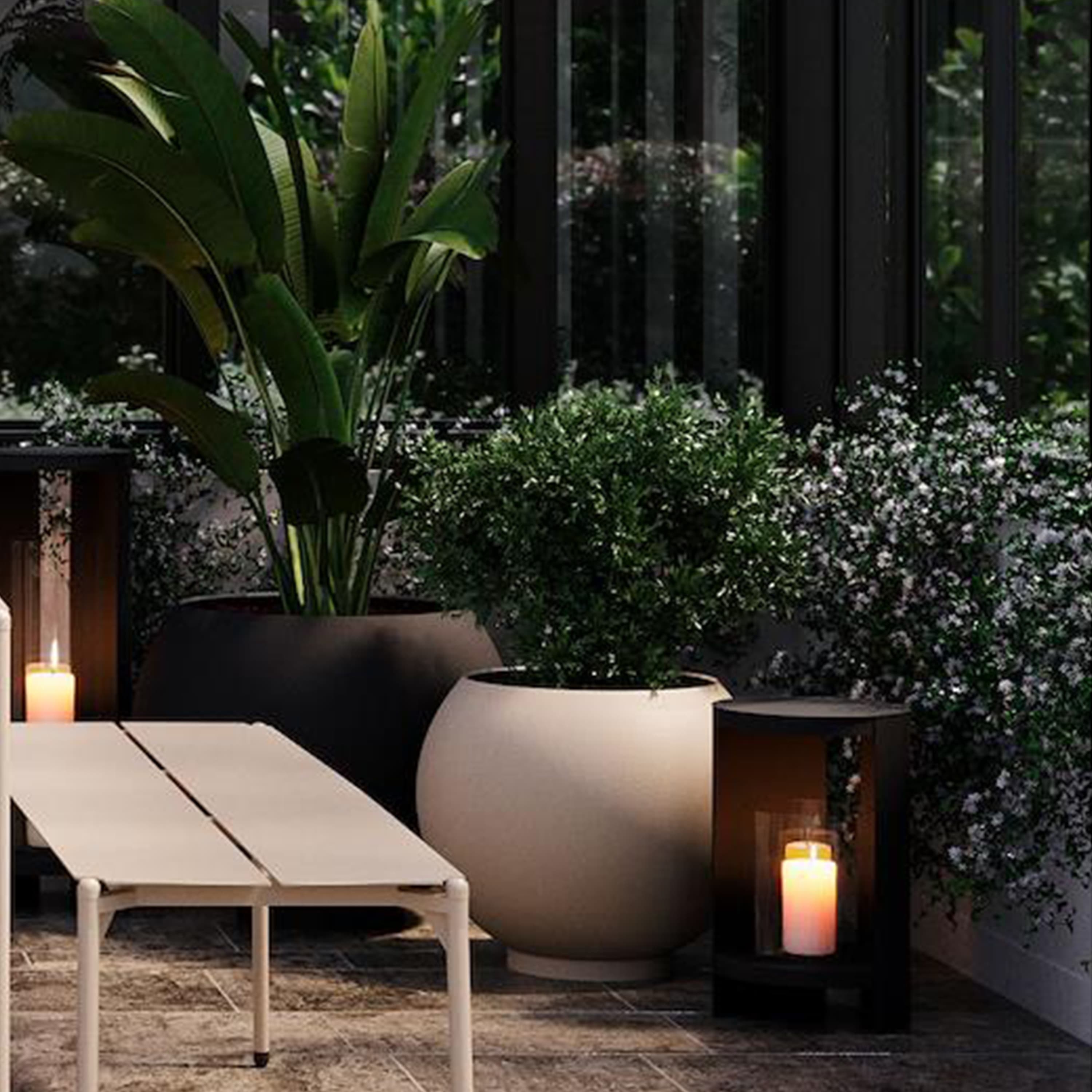 Globe Blumentopf Black Ø30