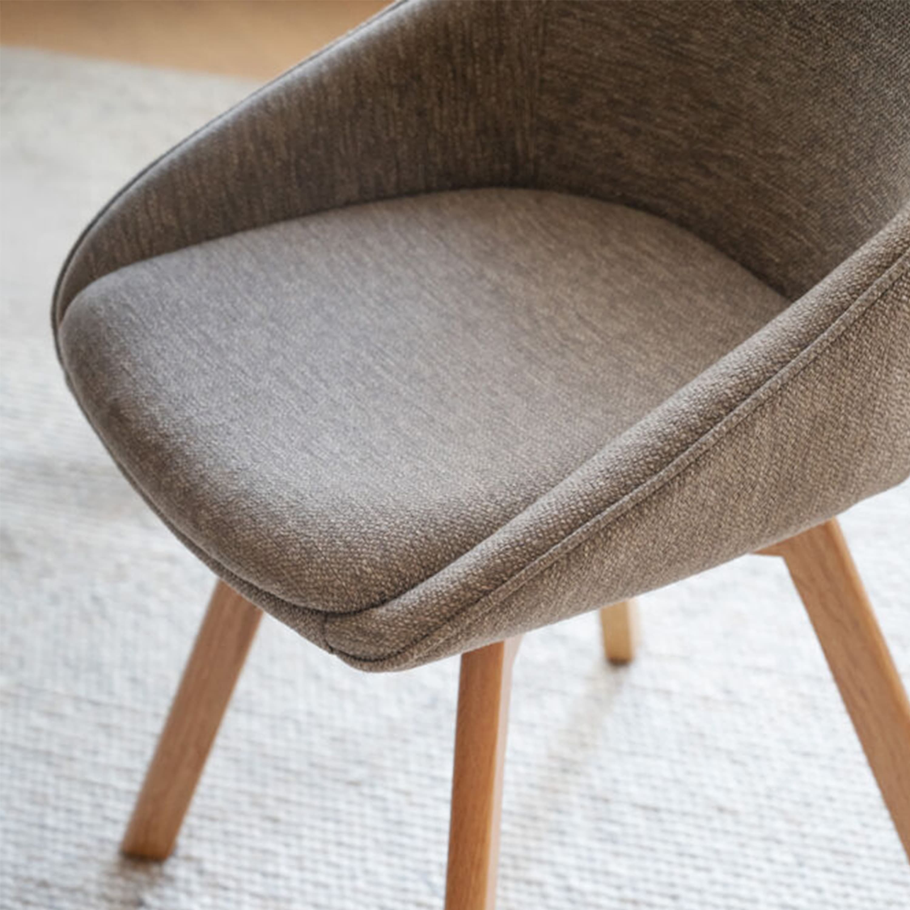 Alison Esszimmerstuhl Dunkelbeige/Eiche