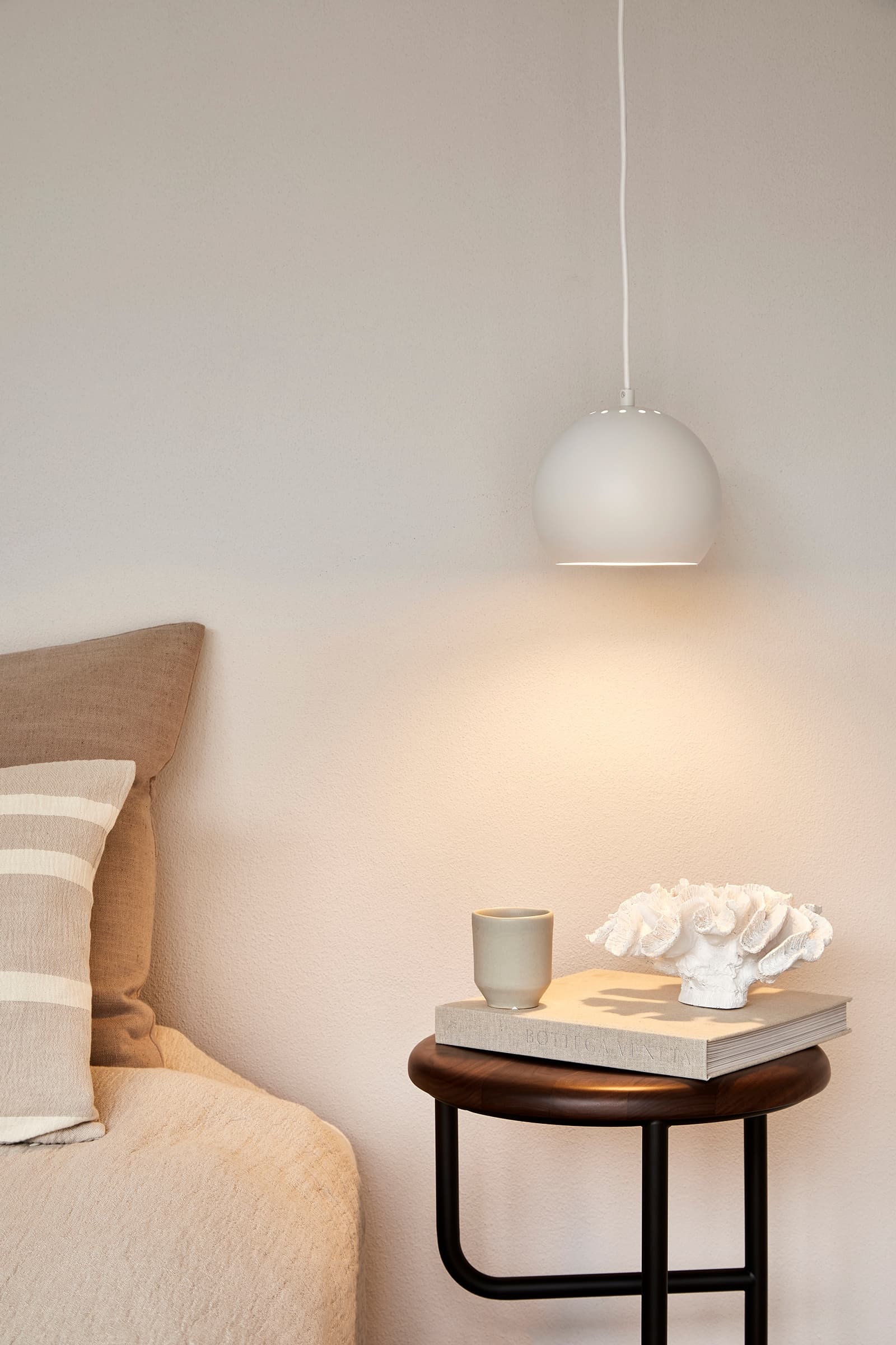 Ball Ceiling Light Matt White Ø18