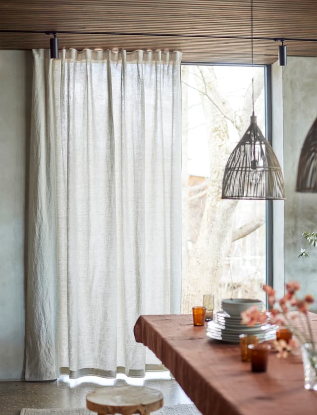Sunshine Linen Curtain Length Oatmeal 250cm