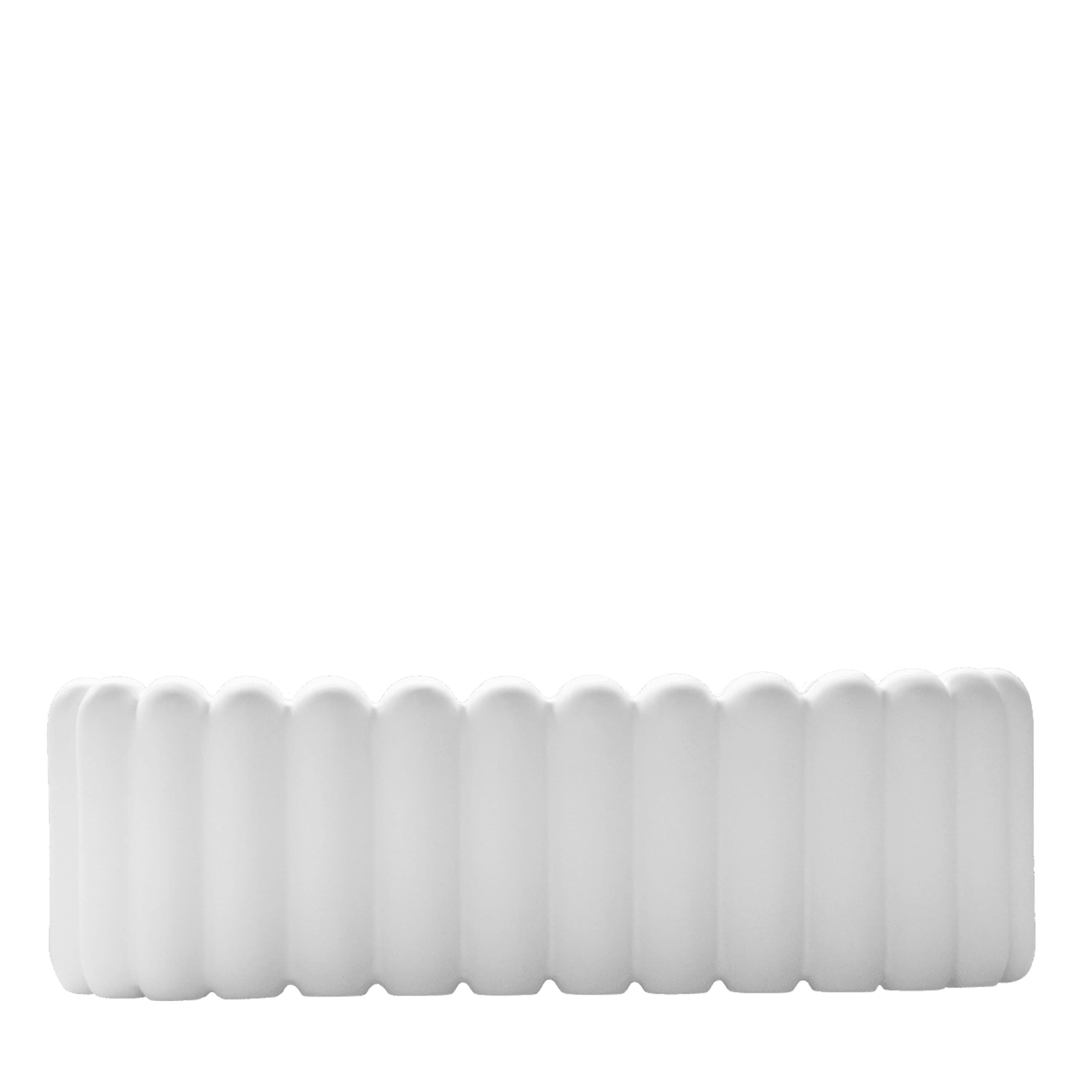 Mist Ovale Blumenvase Weiß