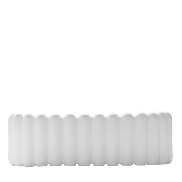 Mist Ovale Blumenvase Weiß