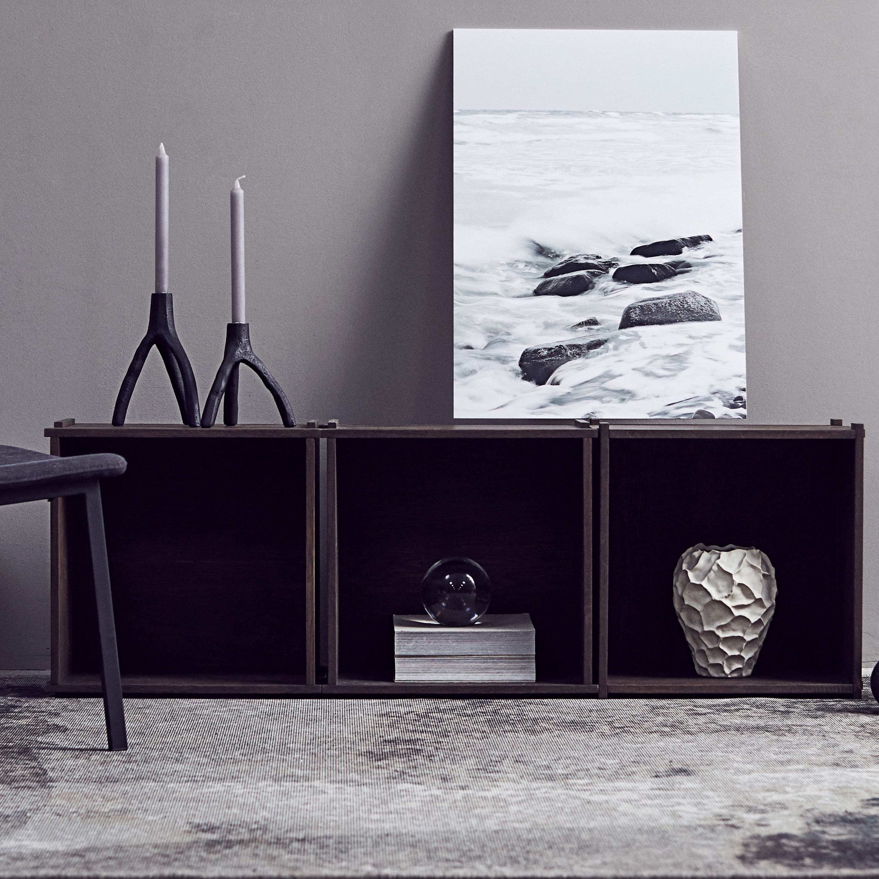 Blocks Wandregal Smoked Oak 44x30