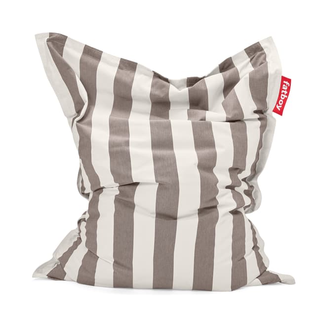 Original Outdoor Seat Pouf Stripe Cocoa